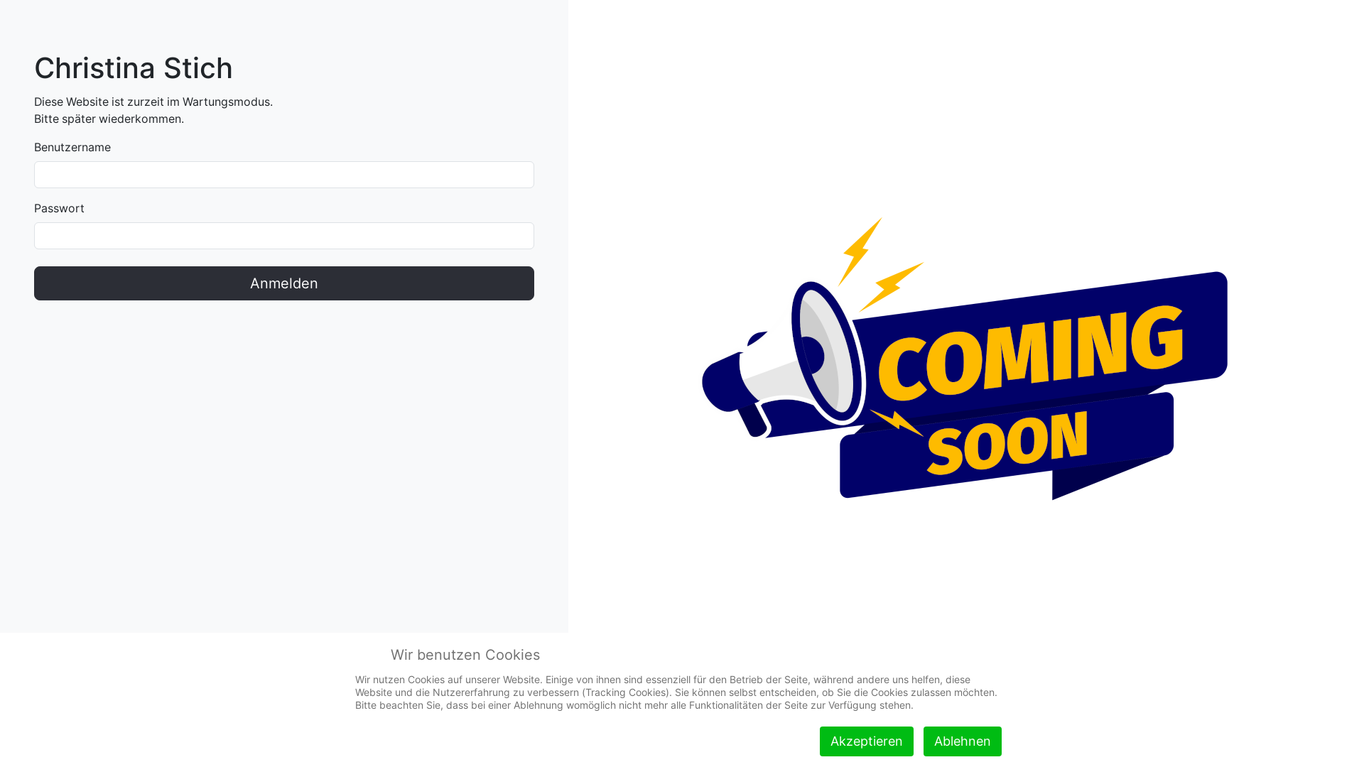 website screenshot of https://christinastich.de/