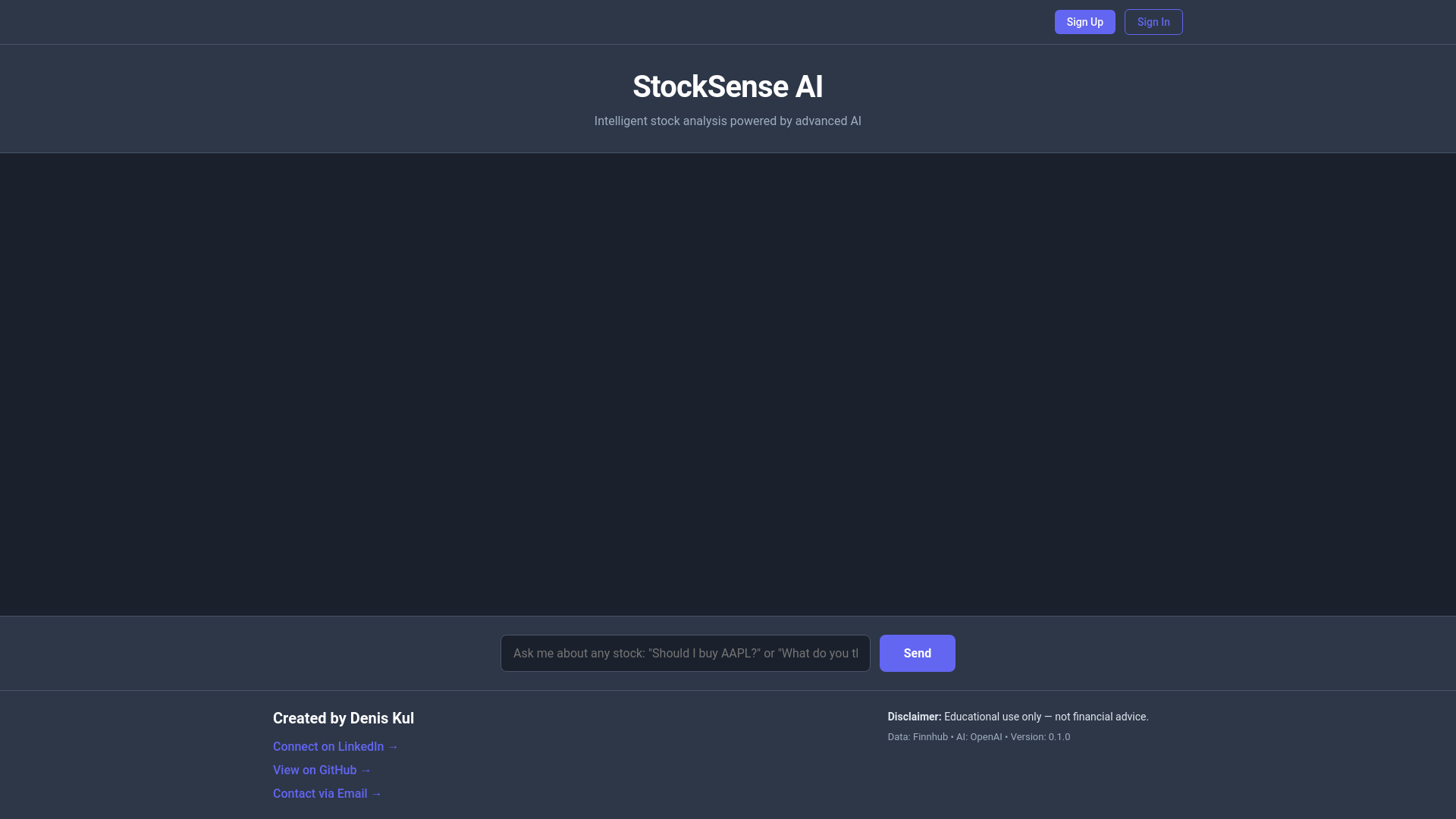 website screenshot of https://stockadvisorai-frontend.pages.dev/