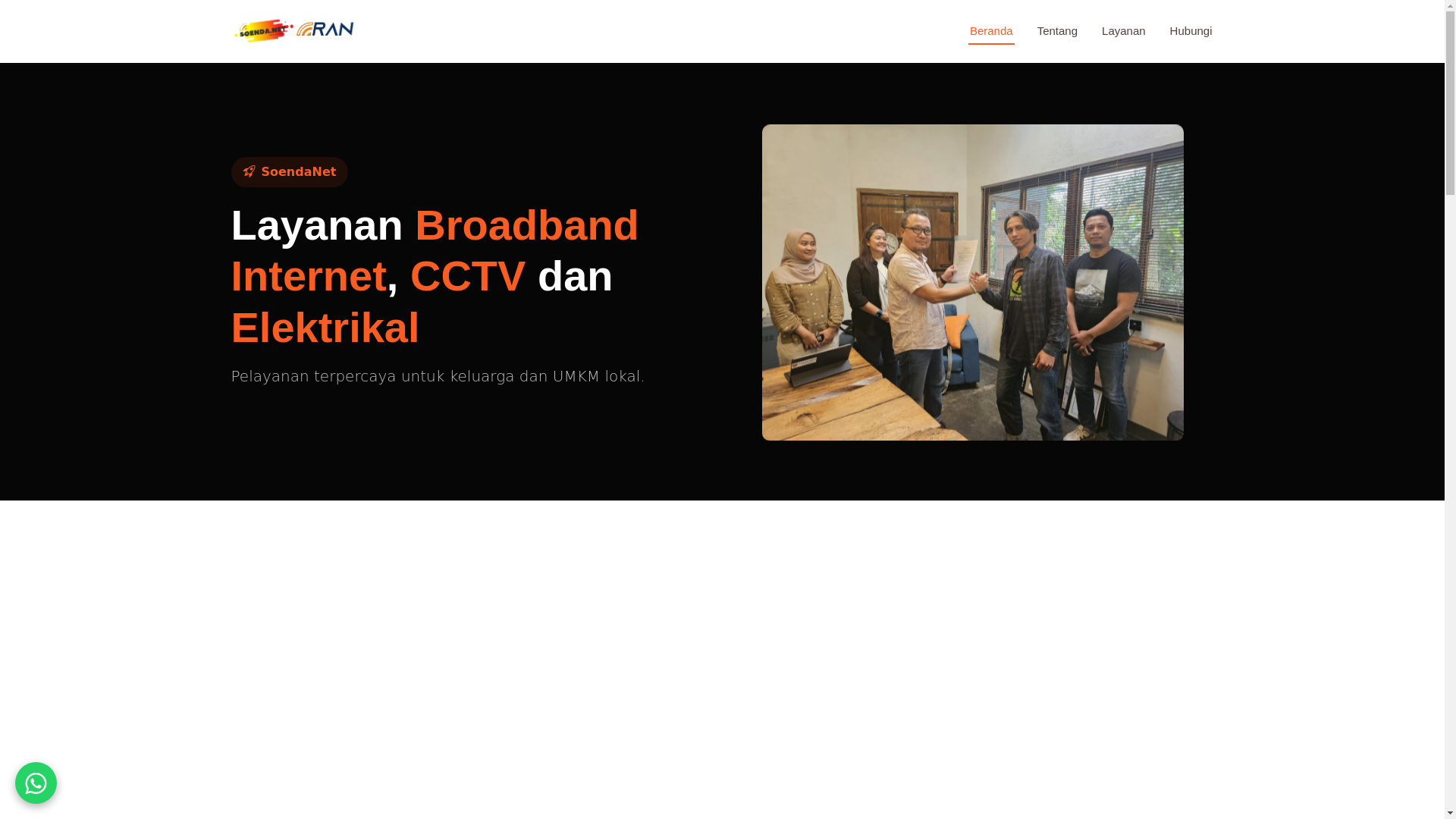 website screenshot of https://soendanet.id/