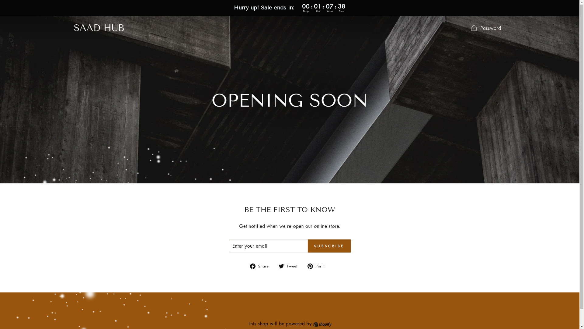 website screenshot of https://saadhub.store/