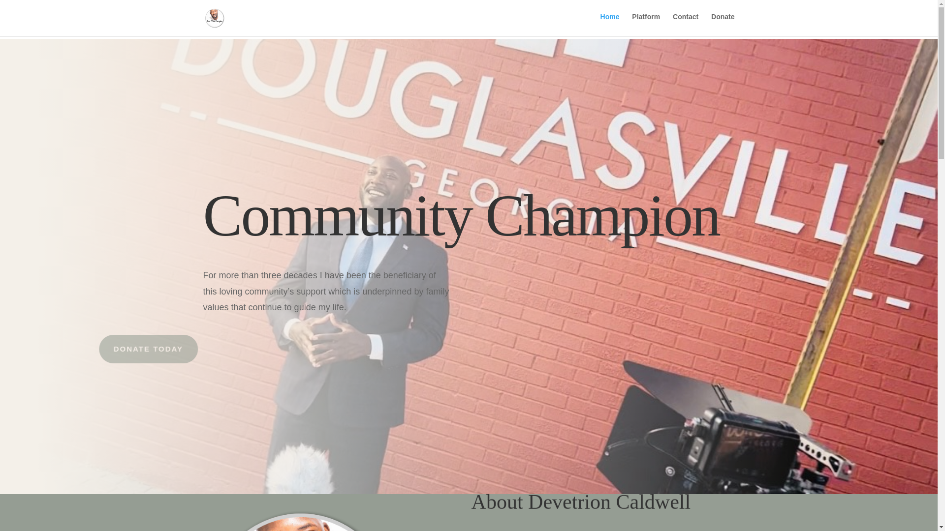 website screenshot of https://caldwell4thepeople.org/