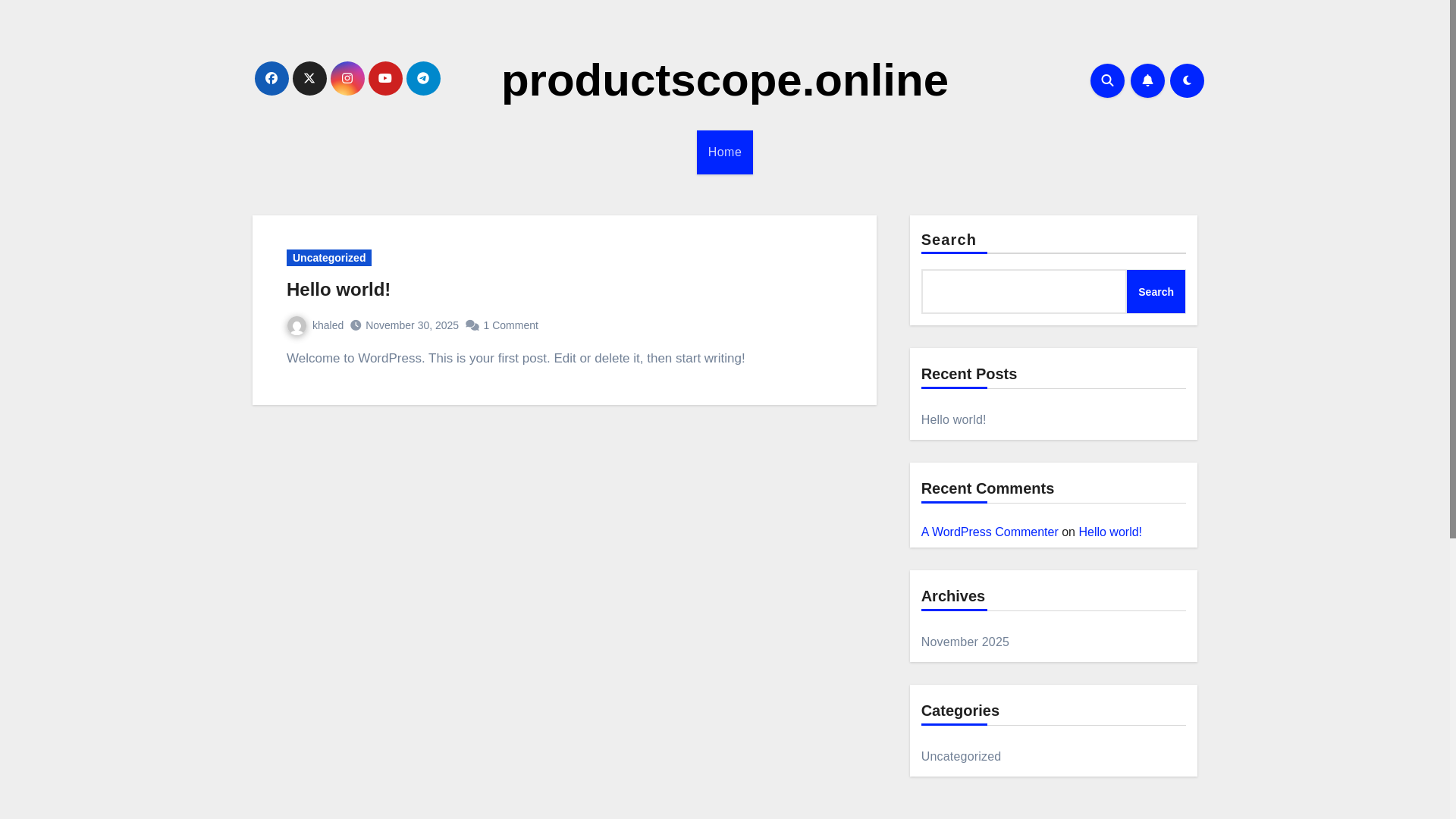 website screenshot of https://productscope.online/