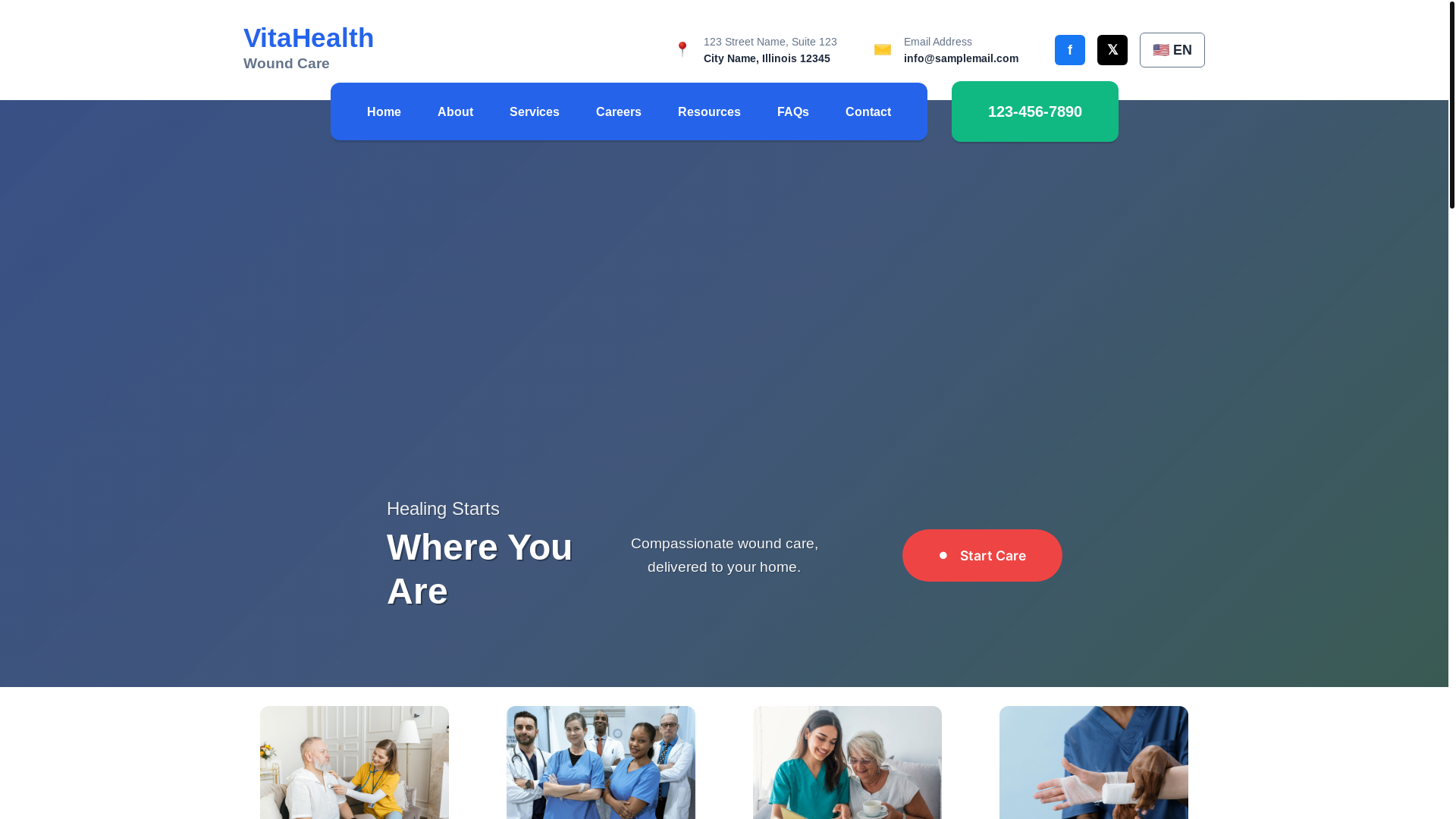 website screenshot of https://vitahealwellness.com/