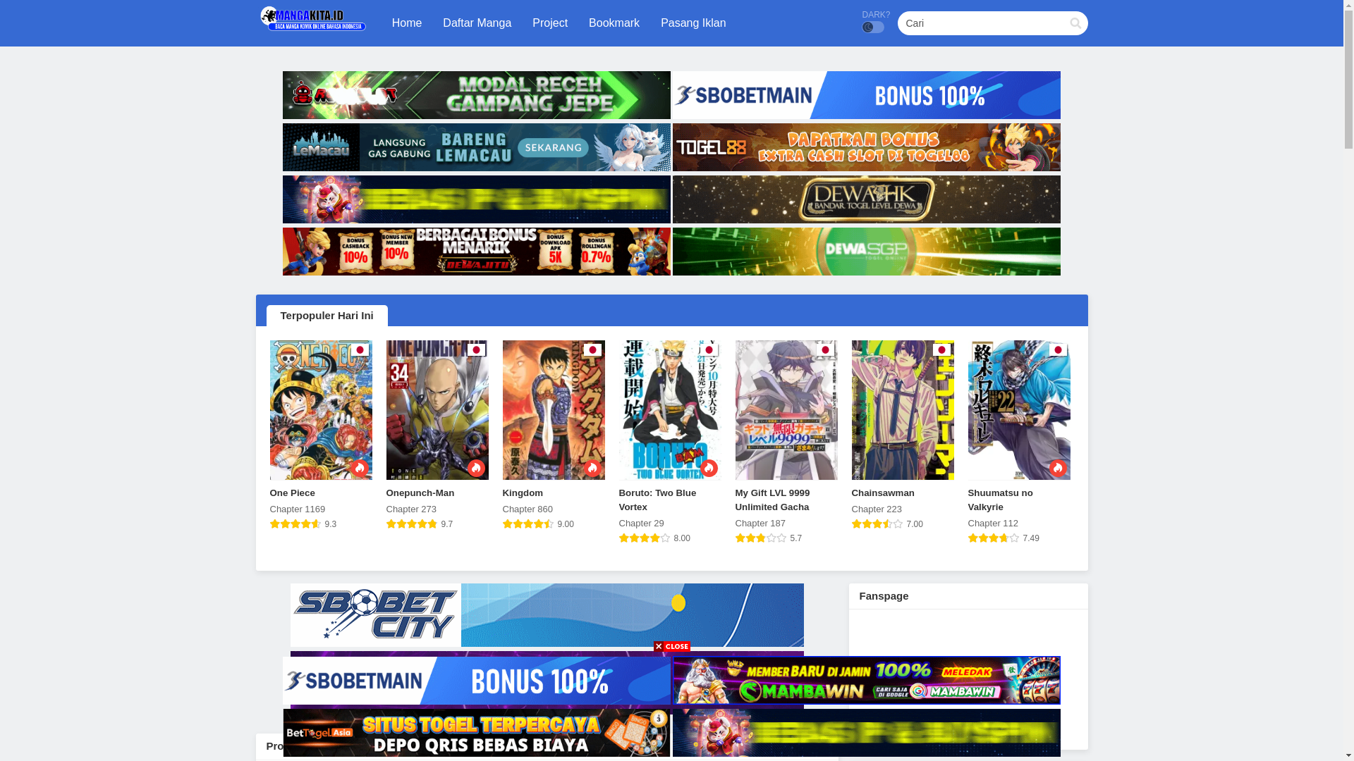 website screenshot of https://mangakita.id/