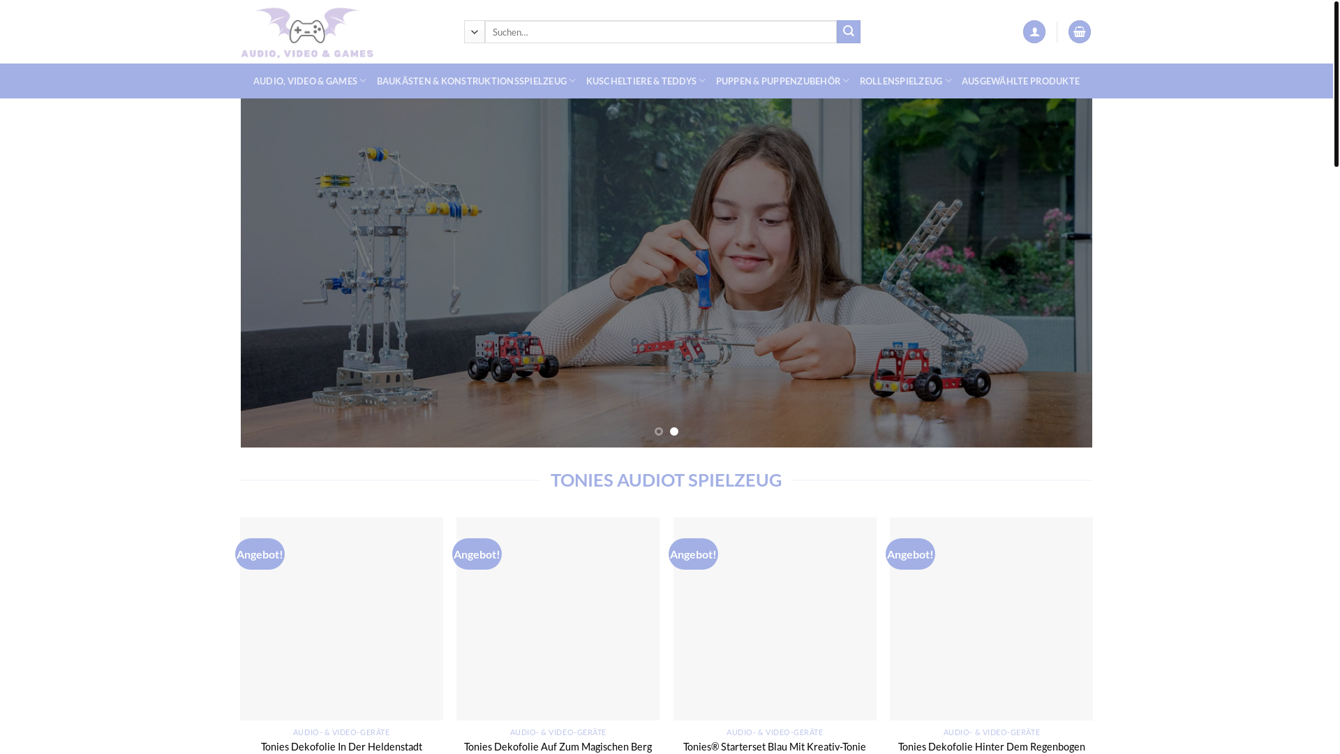website screenshot of https://spielzeugzeitde.com/