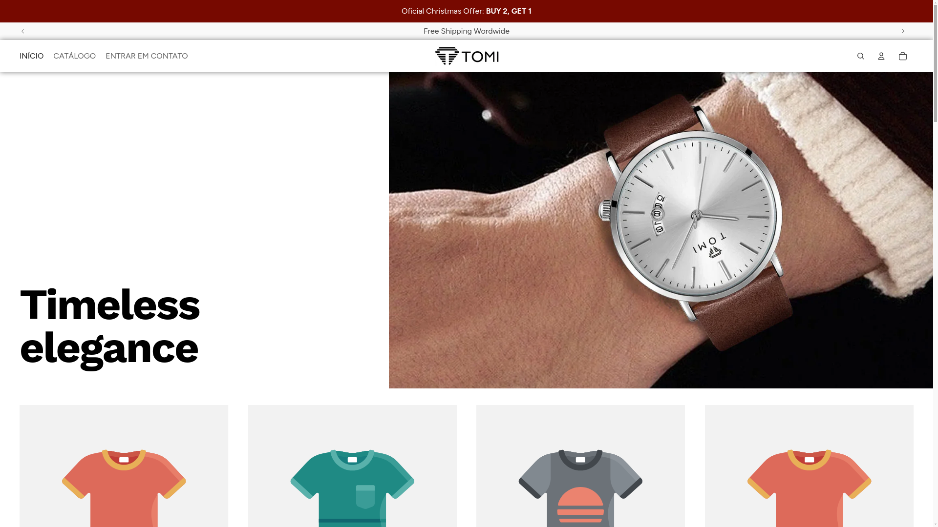website screenshot of https://tomiwatchco.com/