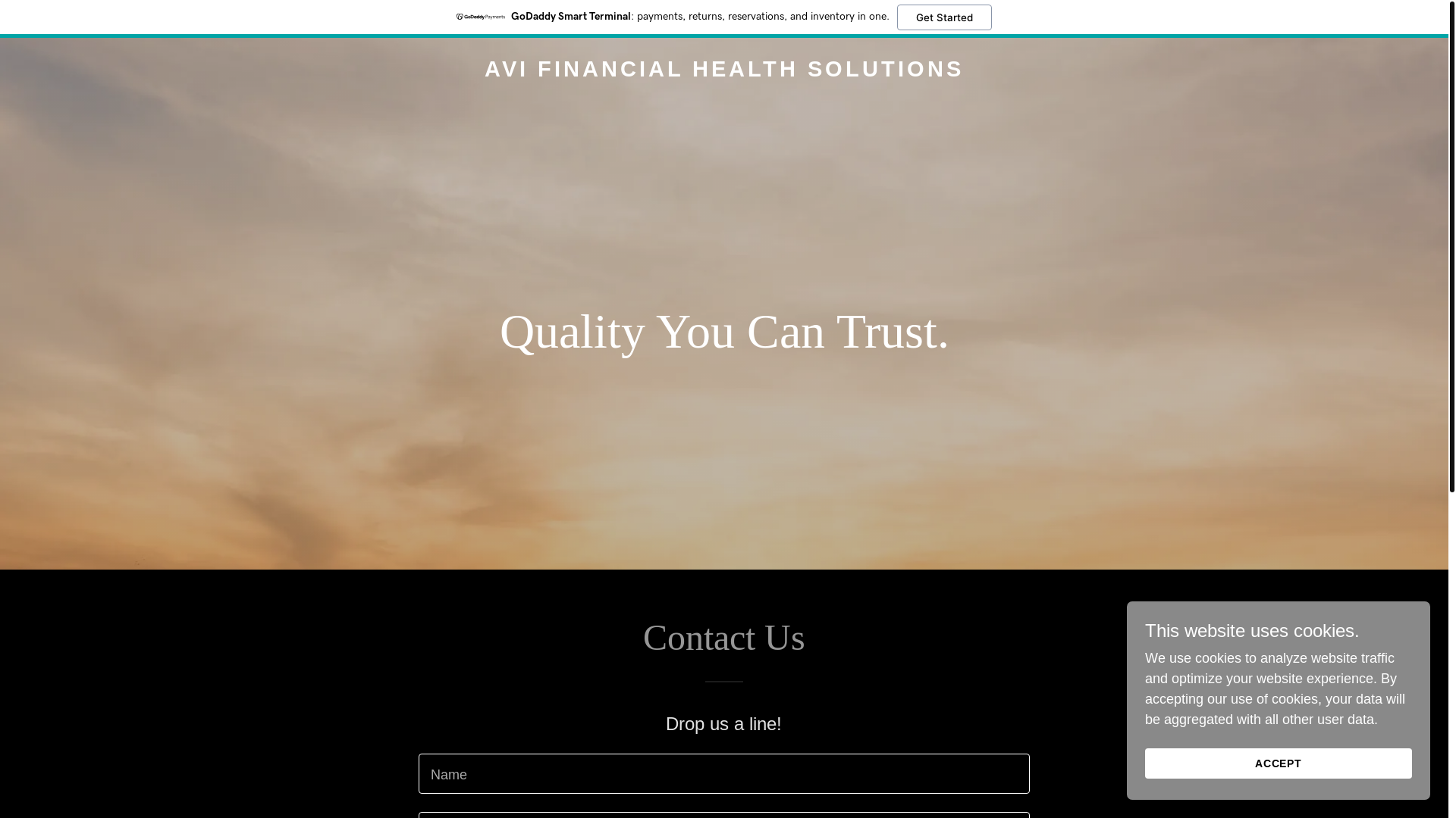 website screenshot of https://avifinancialhealth.com/