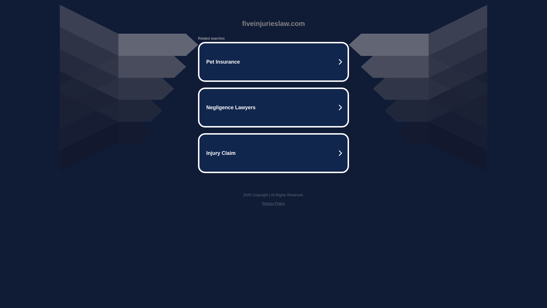 website screenshot of https://fiveinjurieslaw.com/
