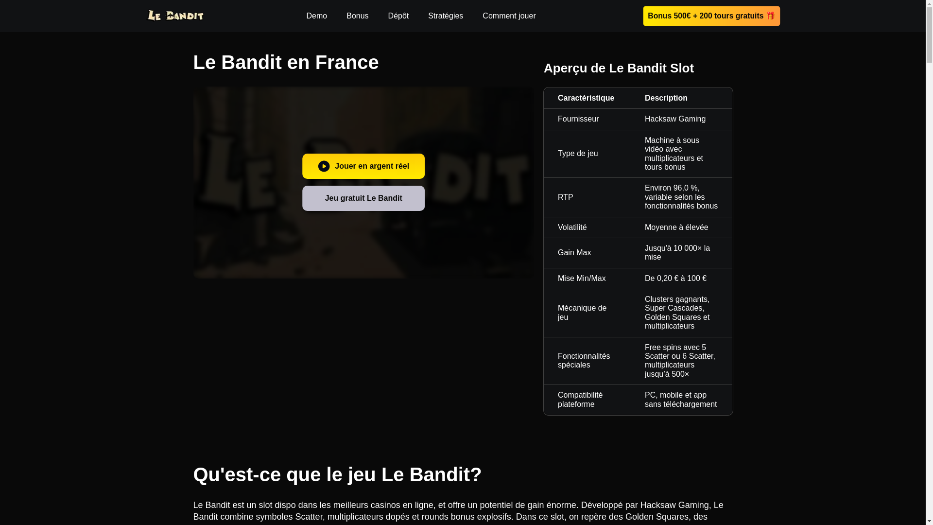 website screenshot of https://le-bandit-fr-827.pages.dev/