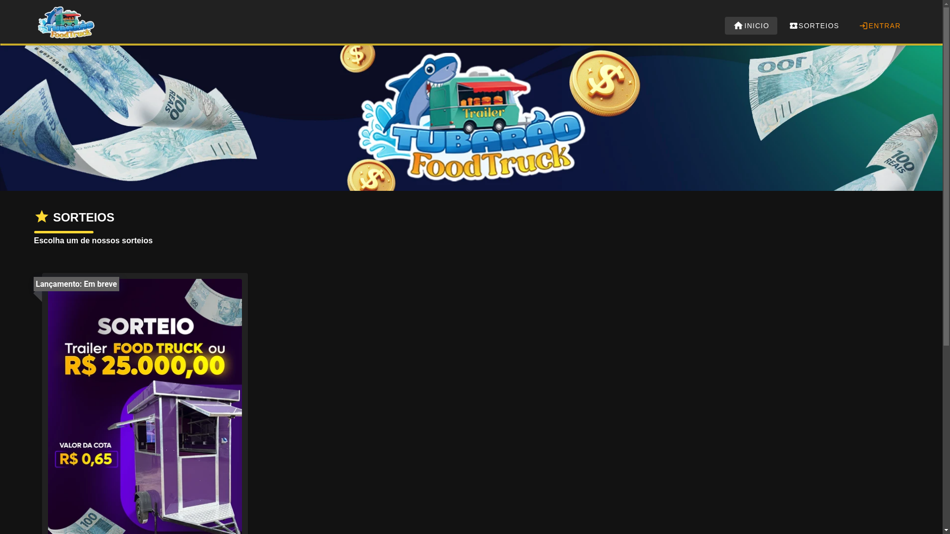 website screenshot of https://tubaraofoodtruck.com.br/