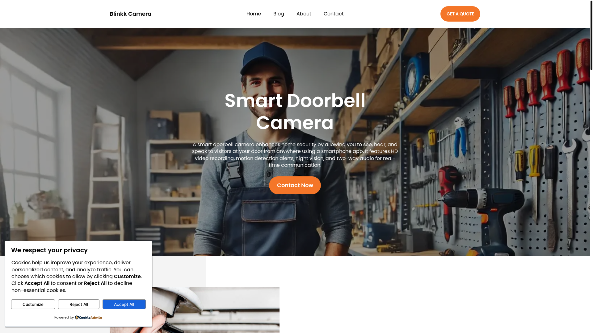 website screenshot of https://blinkkcamera.store/