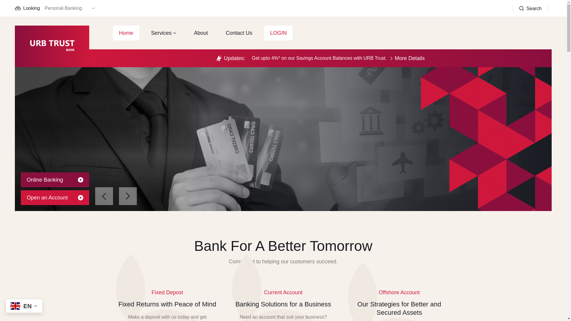 website screenshot of https://urbtrustintls.com/