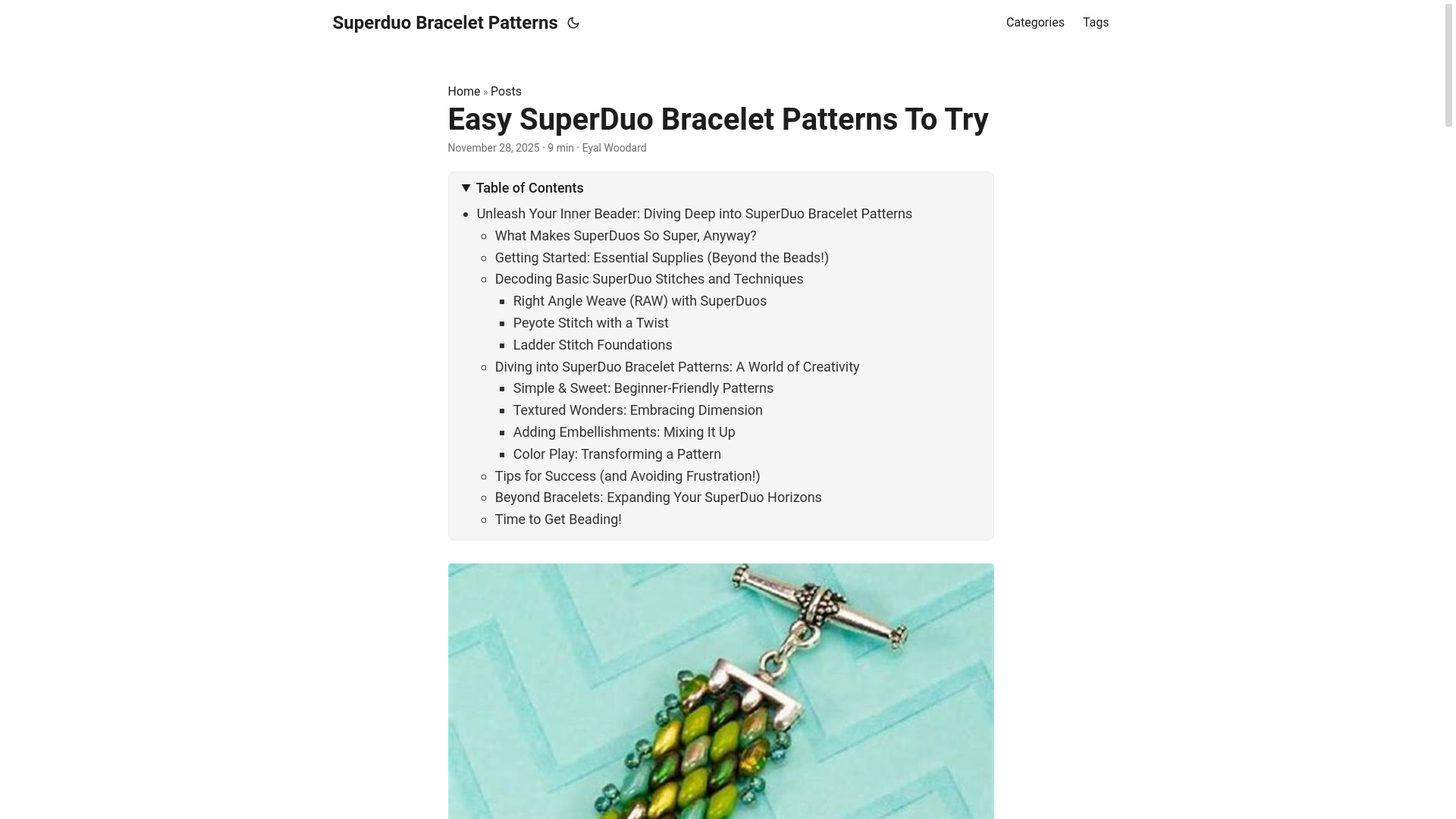 website screenshot of https://superduobraceletpatterns3.pages.dev/