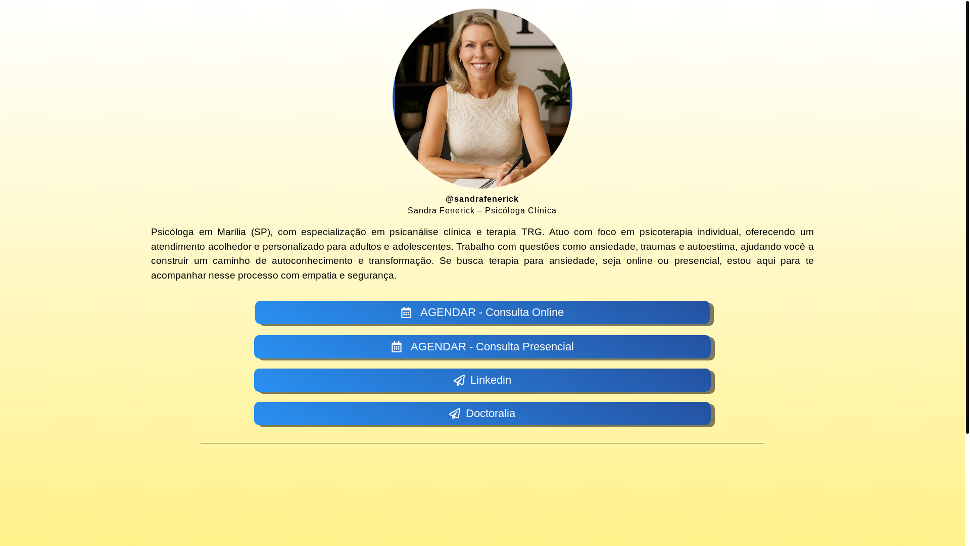 website screenshot of https://sandrafenerick.com.br/