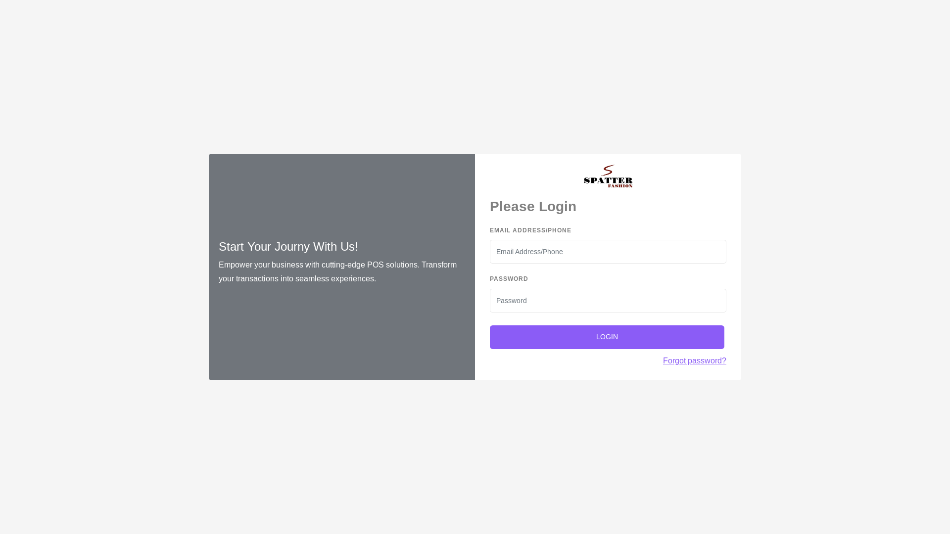 website screenshot of https://spatterfashionpos.site/