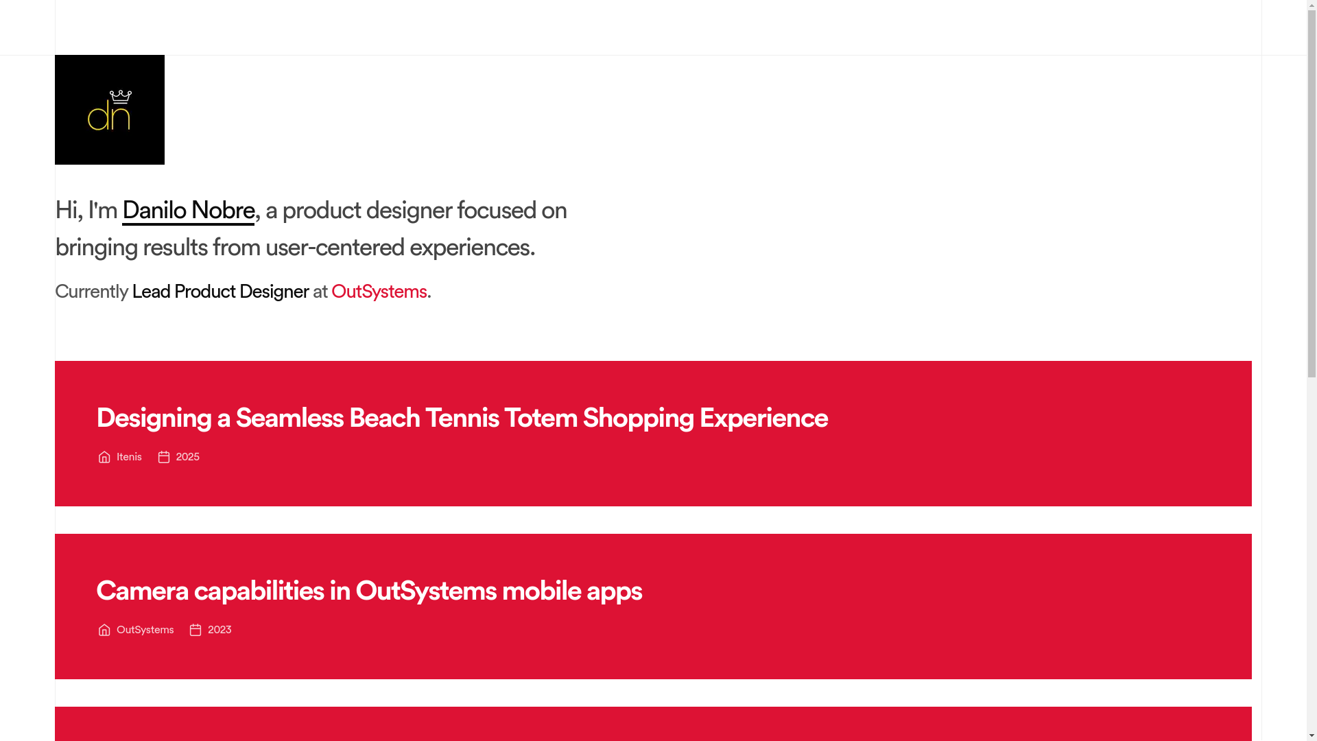 website screenshot of https://danilonobre.pages.dev/