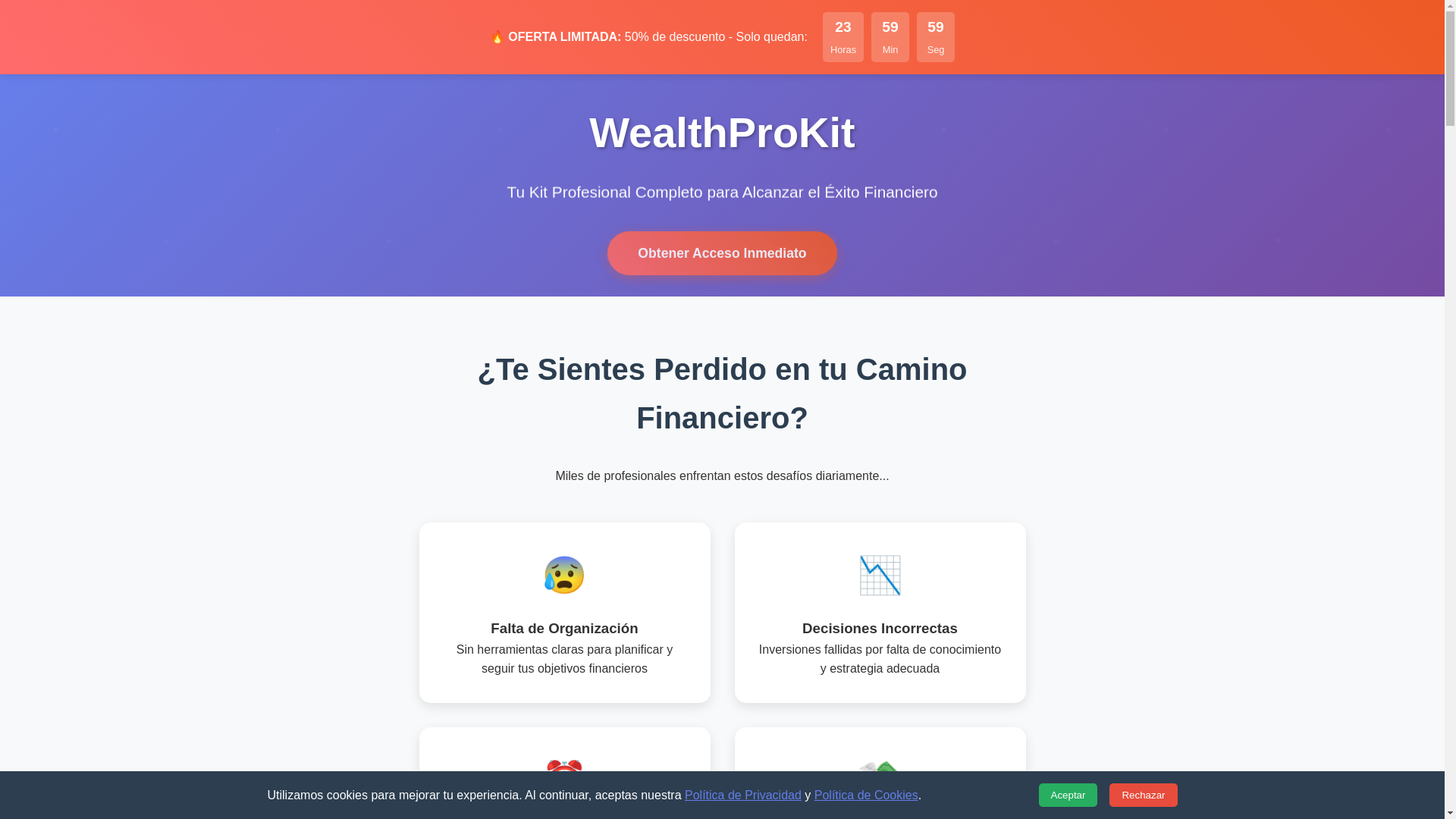 website screenshot of https://wealthprokit.xyz/