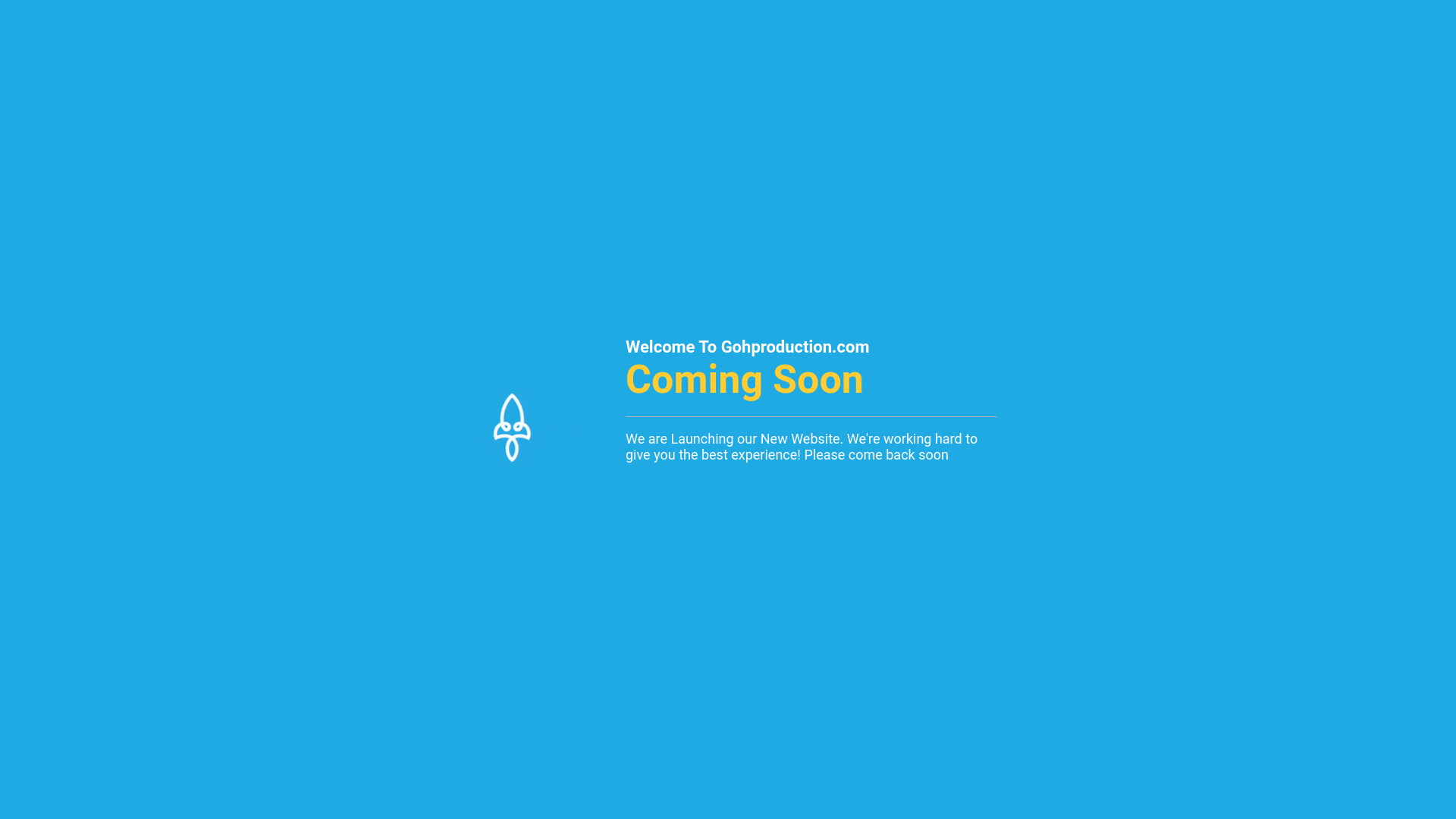 website screenshot of https://gohproduction.com/