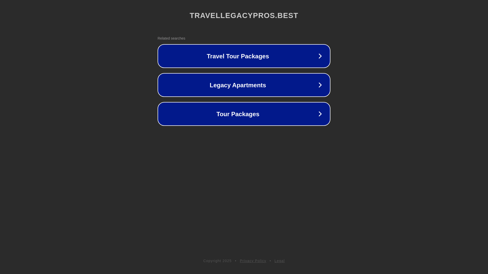 website screenshot of https://travellegacypros.best/