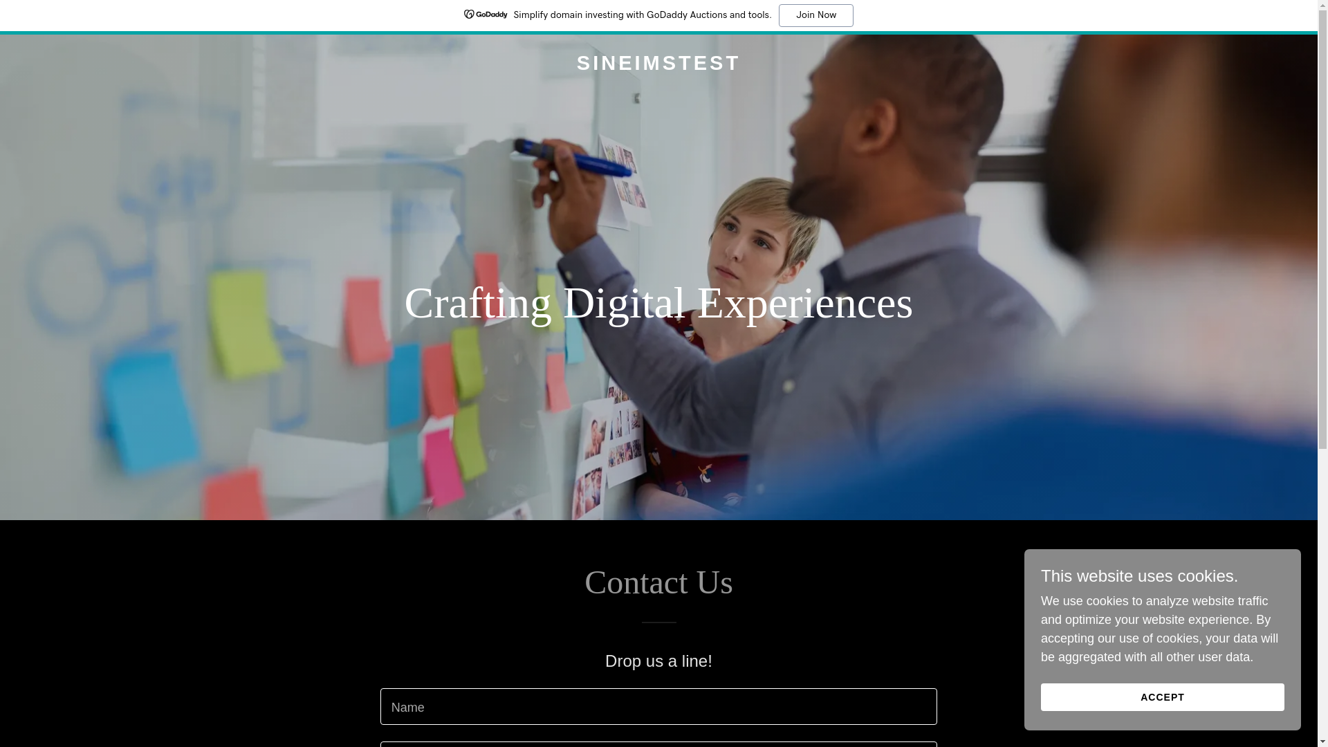website screenshot of https://sineimstest.online/