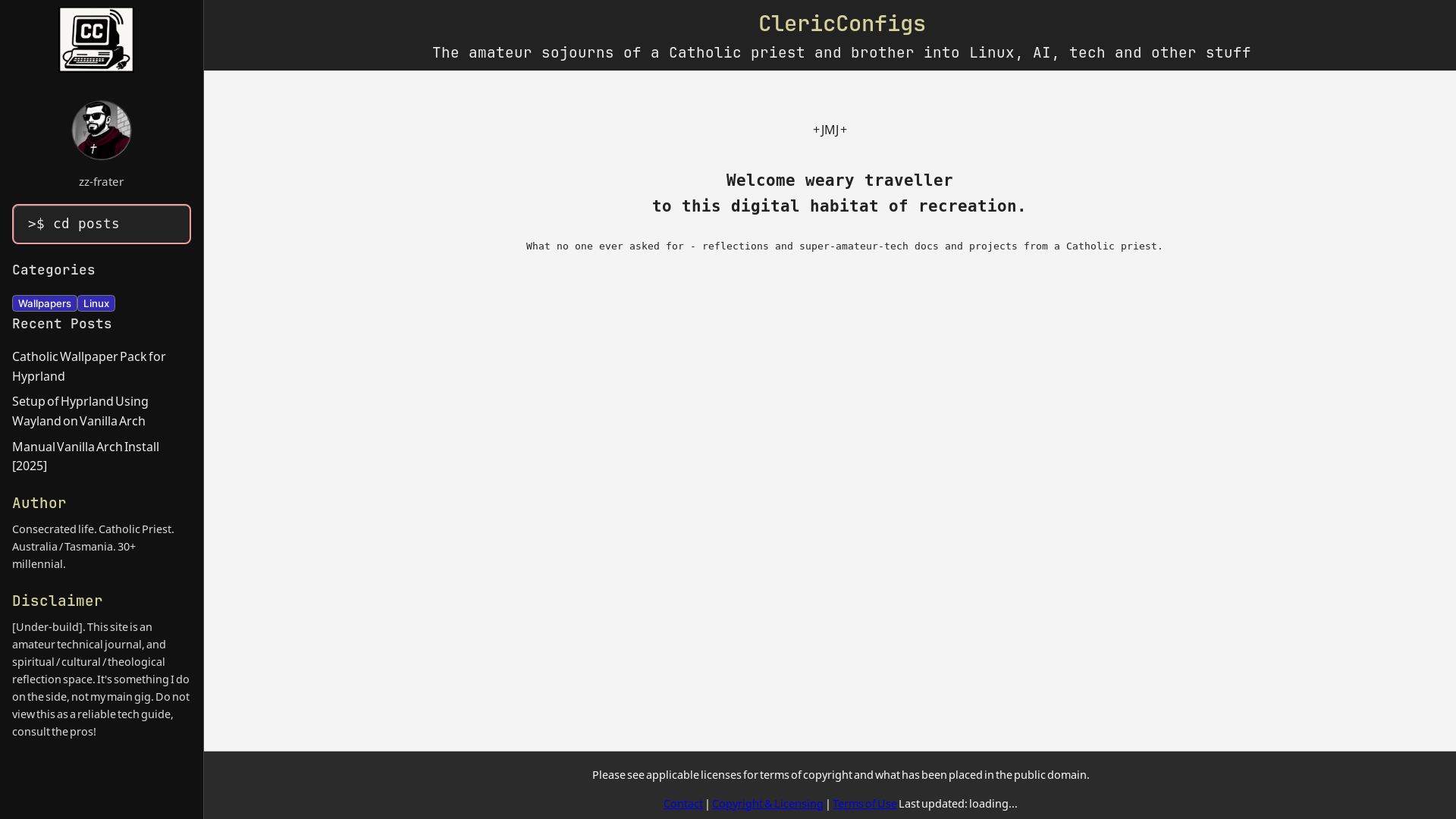 website screenshot of https://chronicles-of-a-dilettante.pages.dev/
