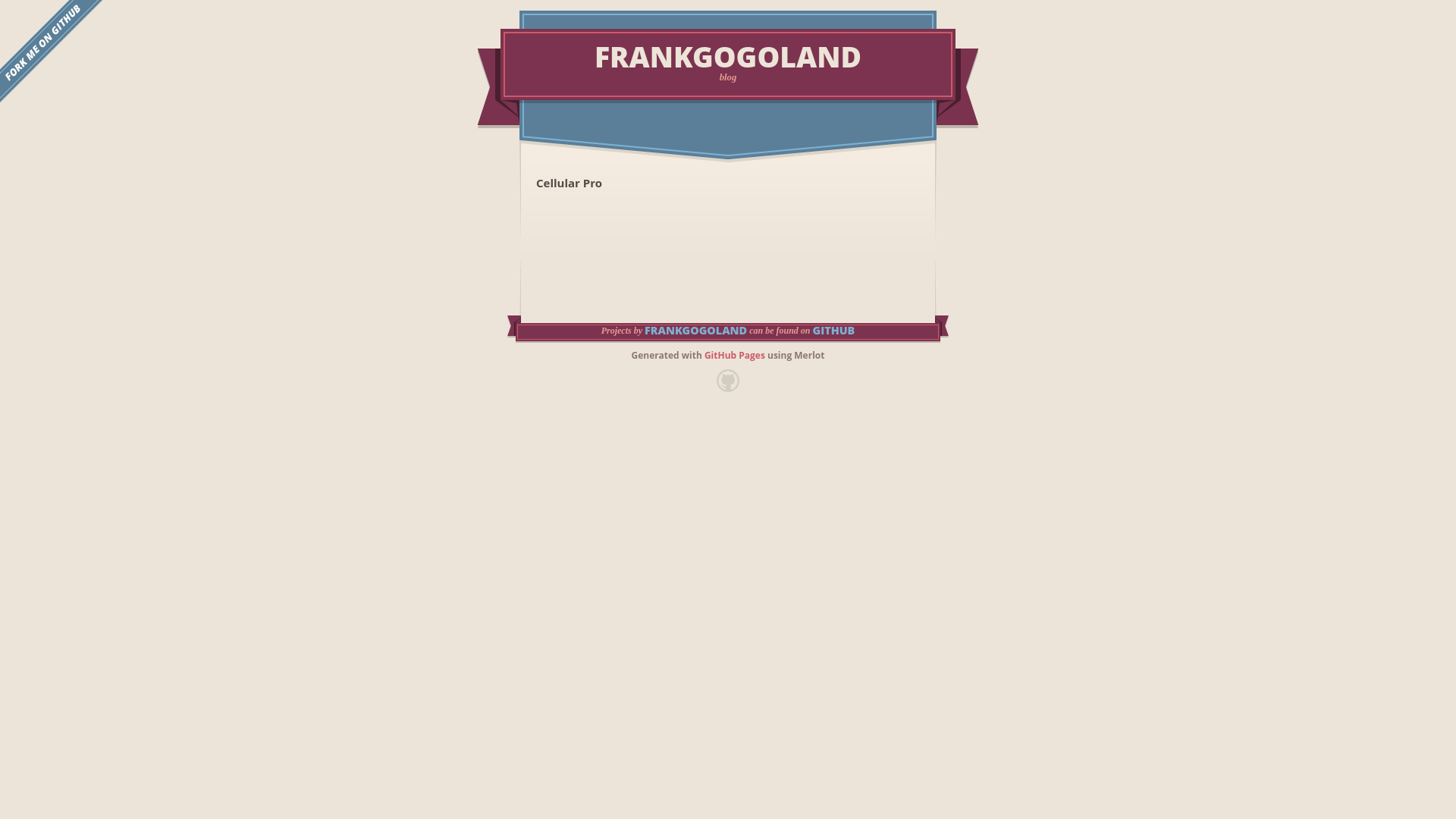 website screenshot of https://frankgogoland.github.io