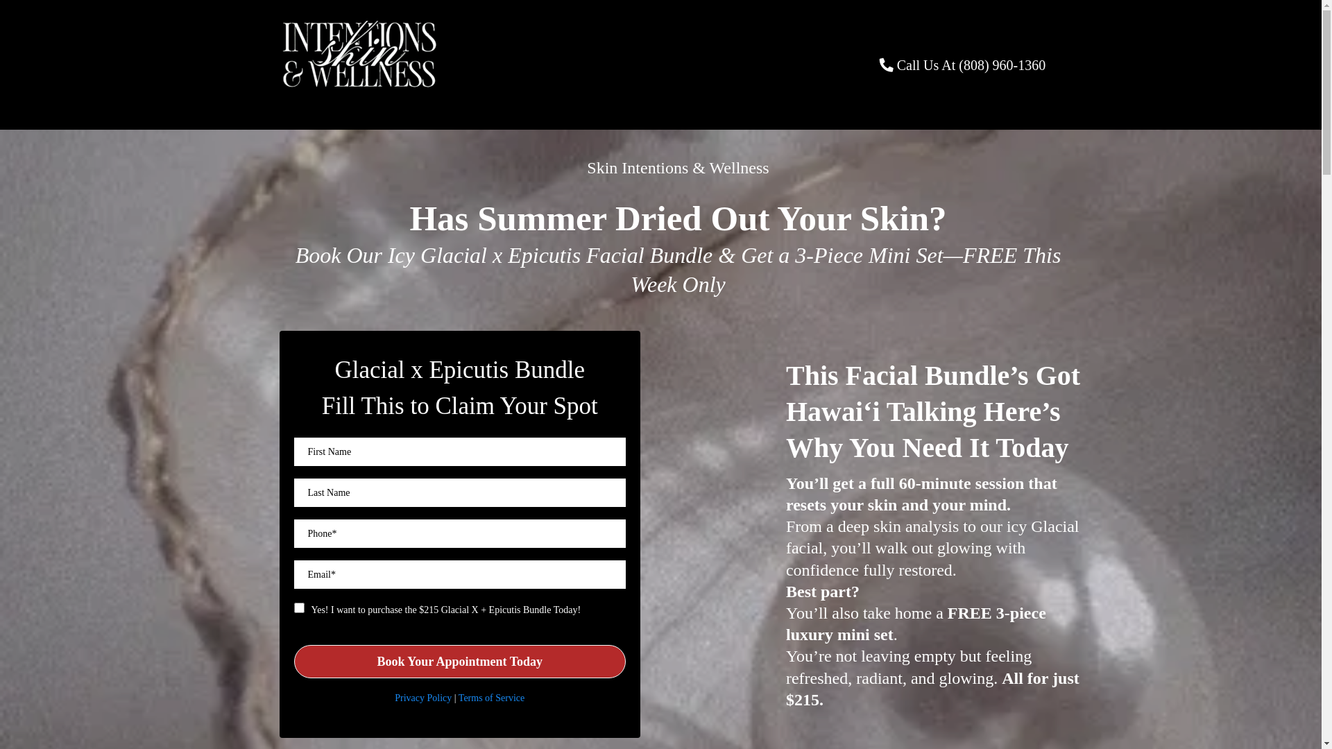 website screenshot of https://skinintentionswellness.org/