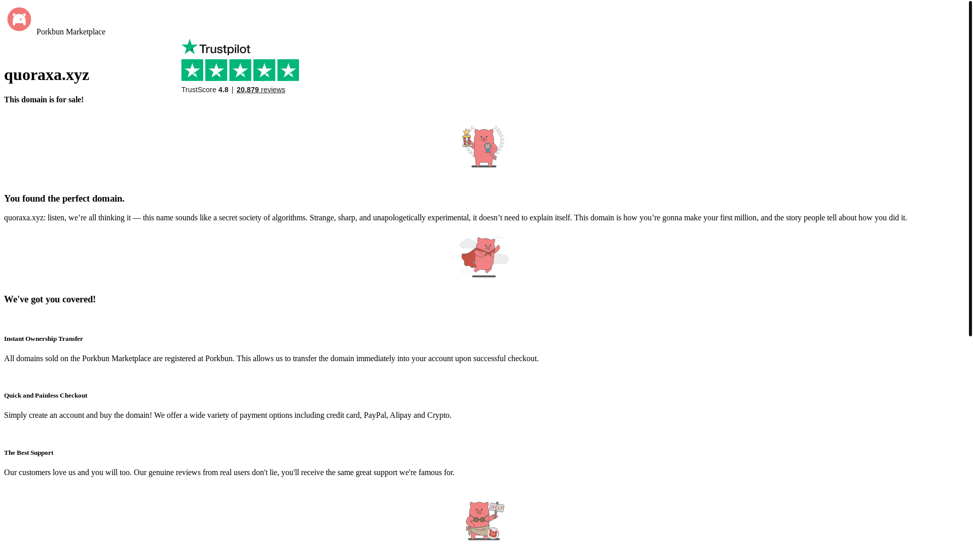 website screenshot of https://quoraxa.xyz/
