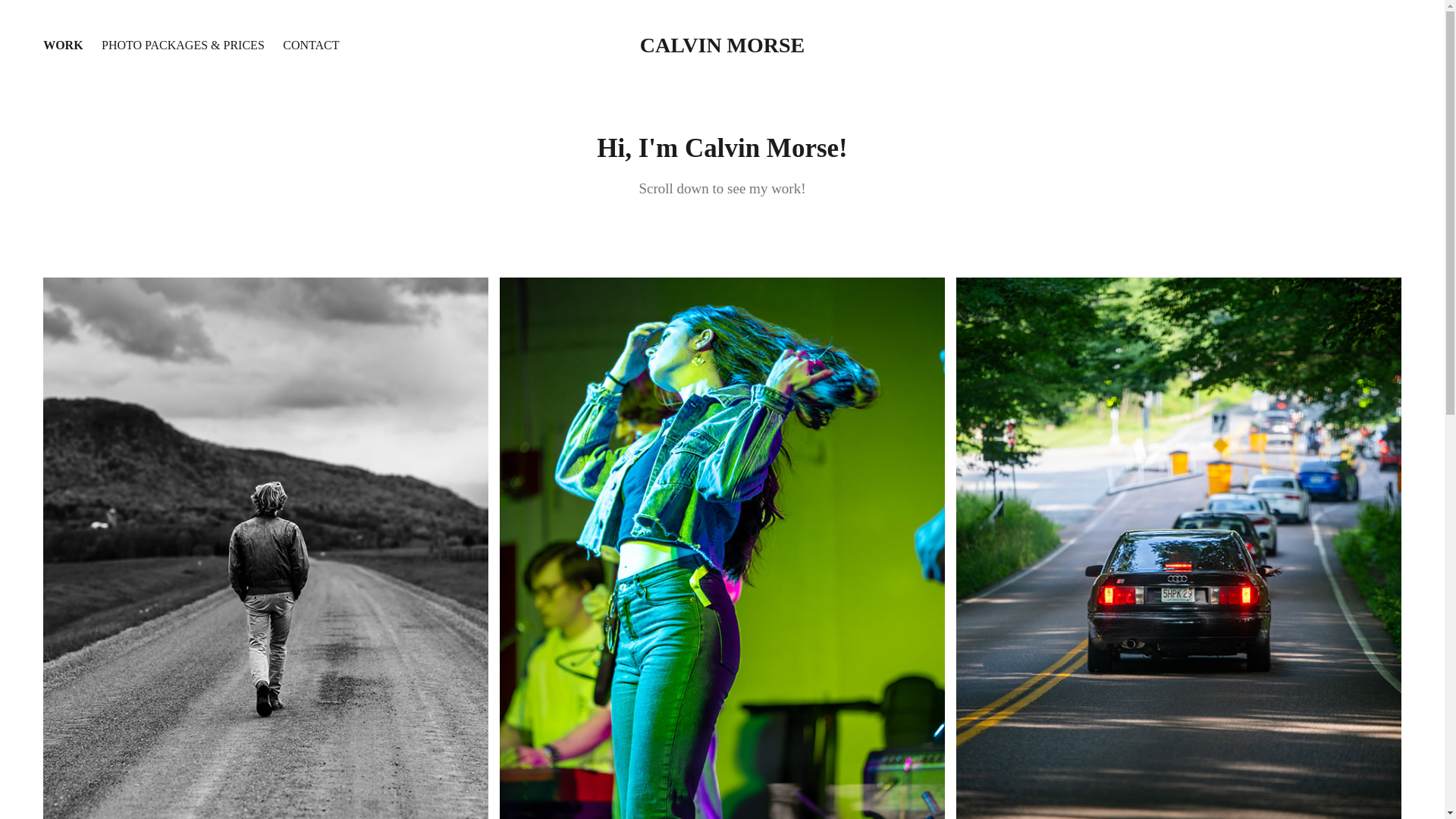 website screenshot of https://calvinmorsephotography.com/