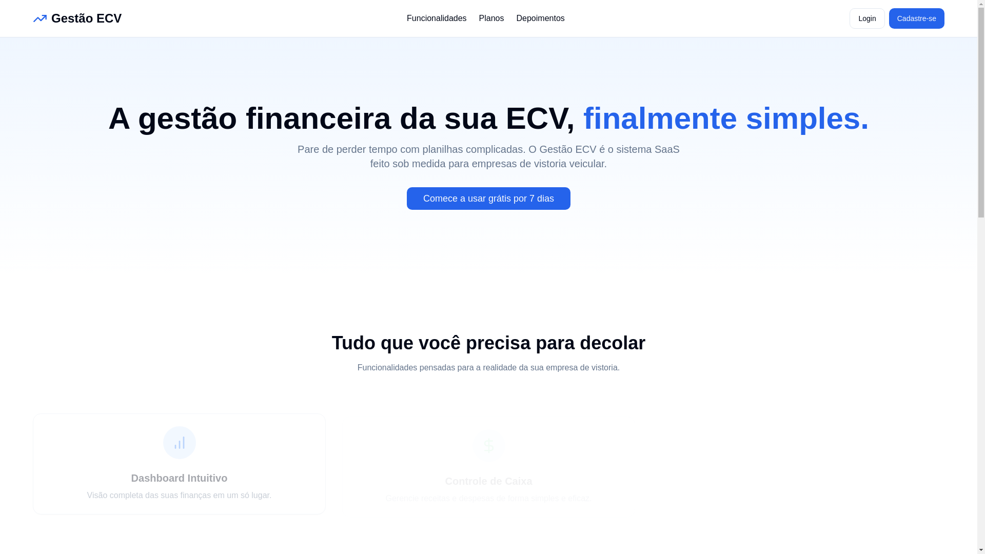 website screenshot of https://gestaoecv.com/