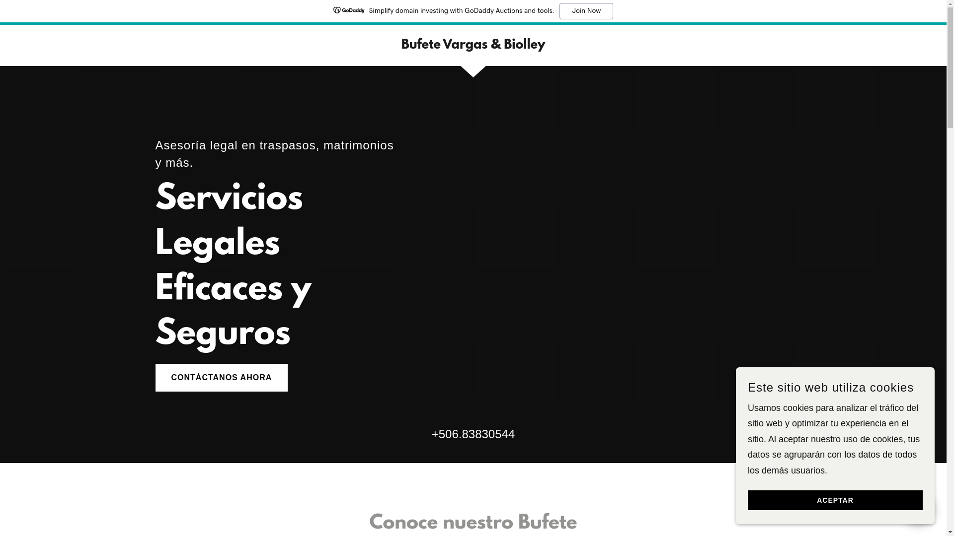 website screenshot of https://bufetevarbio.com/