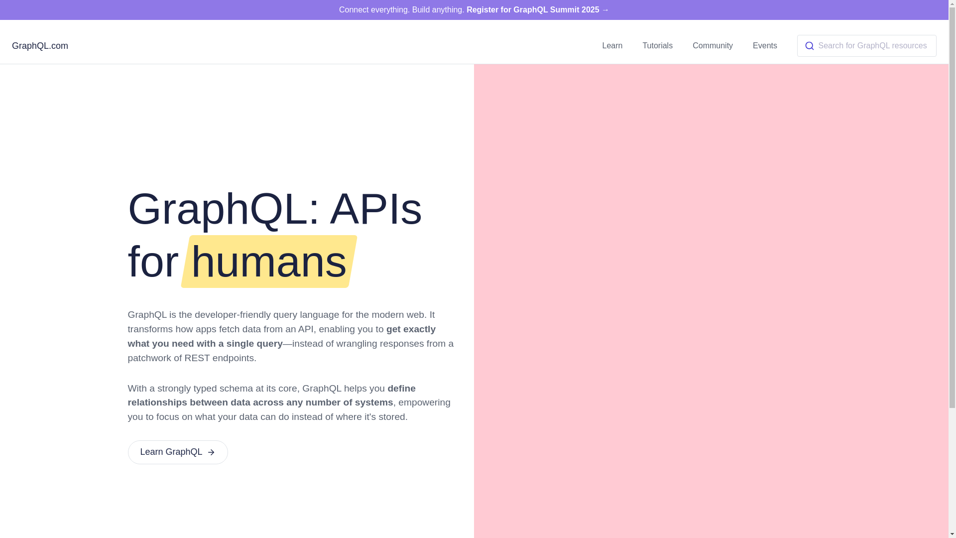 website screenshot of https://graphql.com/
