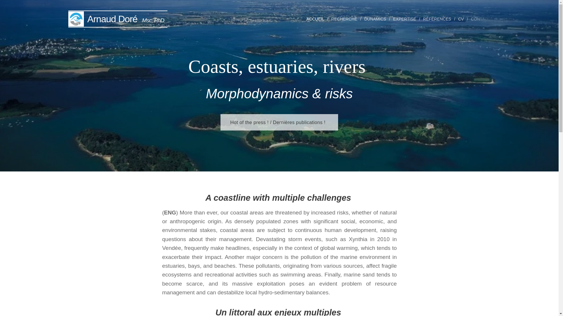 website screenshot of https://arnaud-dore.com/