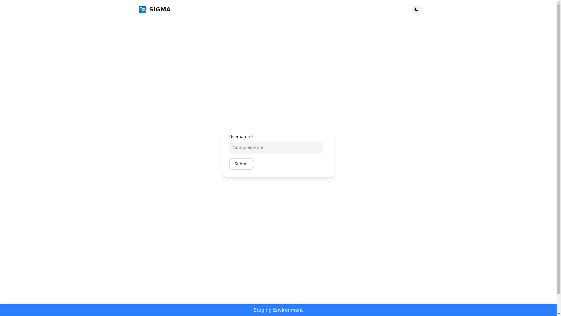 website screenshot of https://sigma-staging.pages.dev/