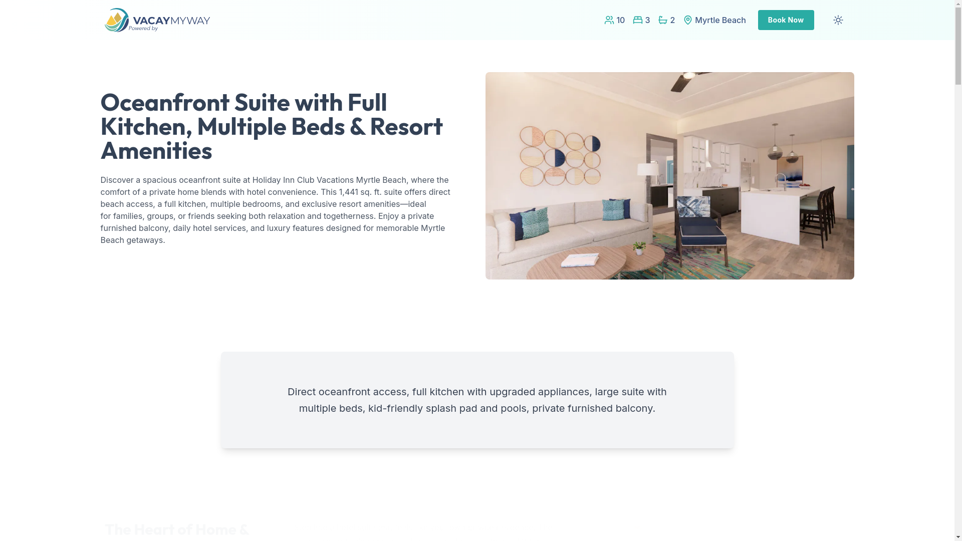 website screenshot of https://beachfrontkitchen.estate/