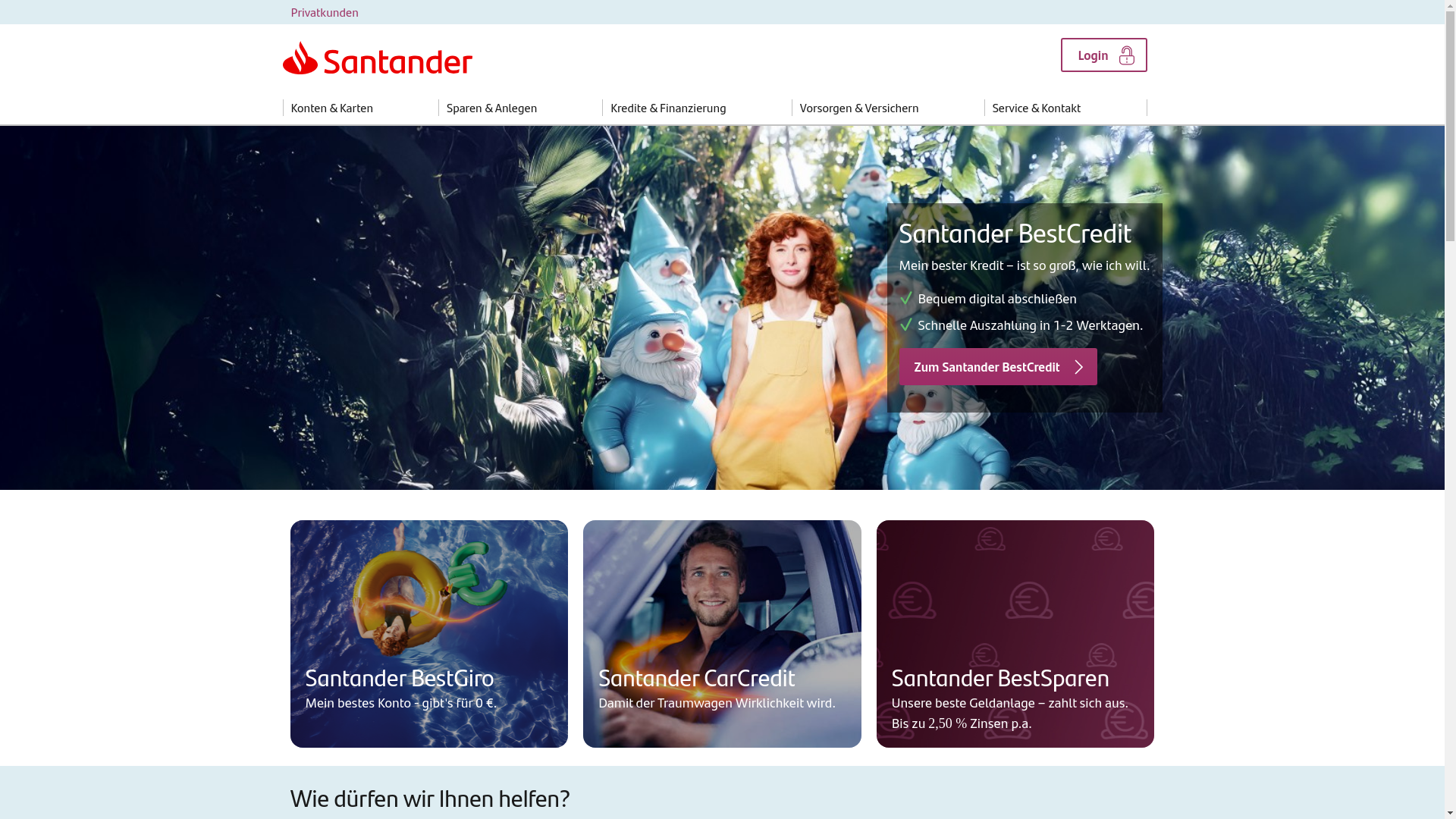 website screenshot of https://santi-investment.de/