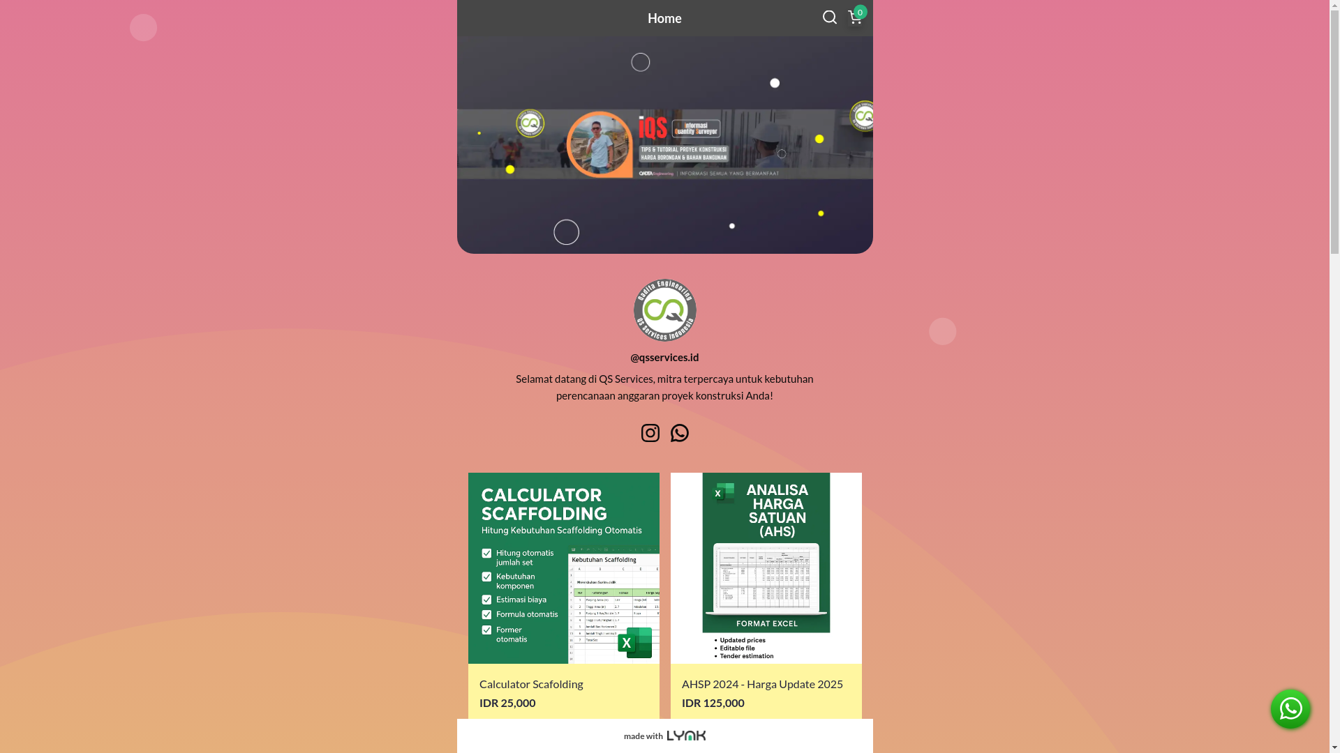 website screenshot of https://qsservice.id/
