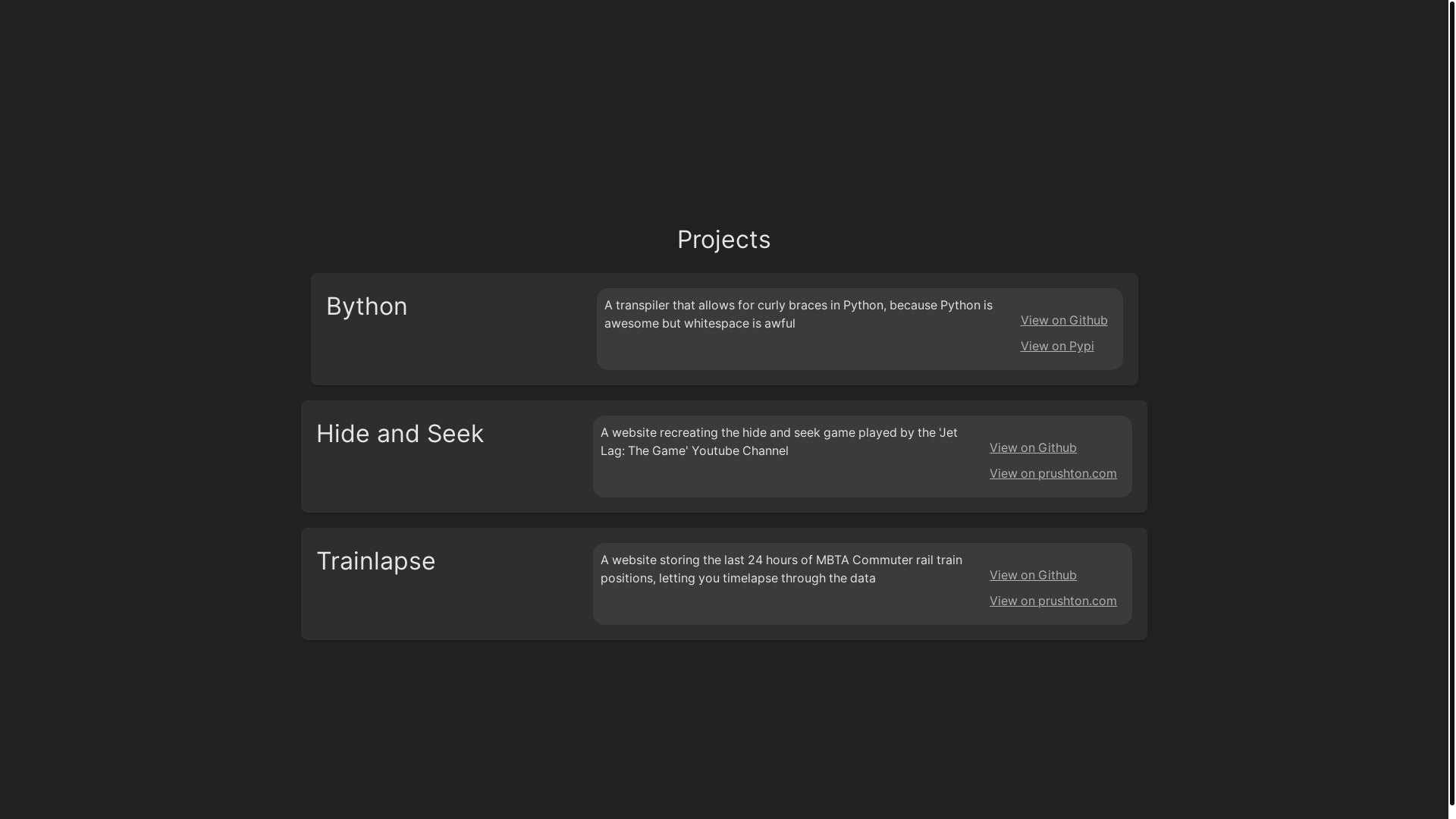 website screenshot of https://prushton-com.pages.dev/