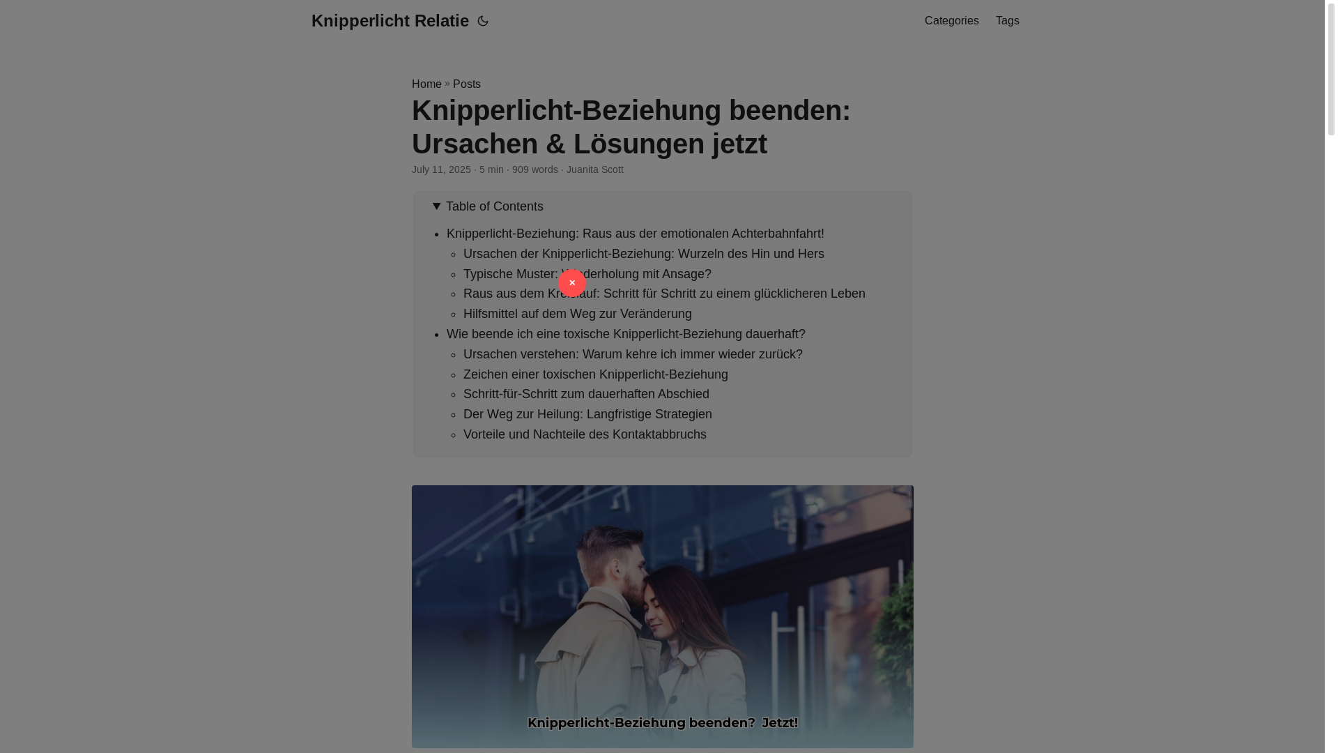 website screenshot of https://knipperlicht-relatie.pages.dev/