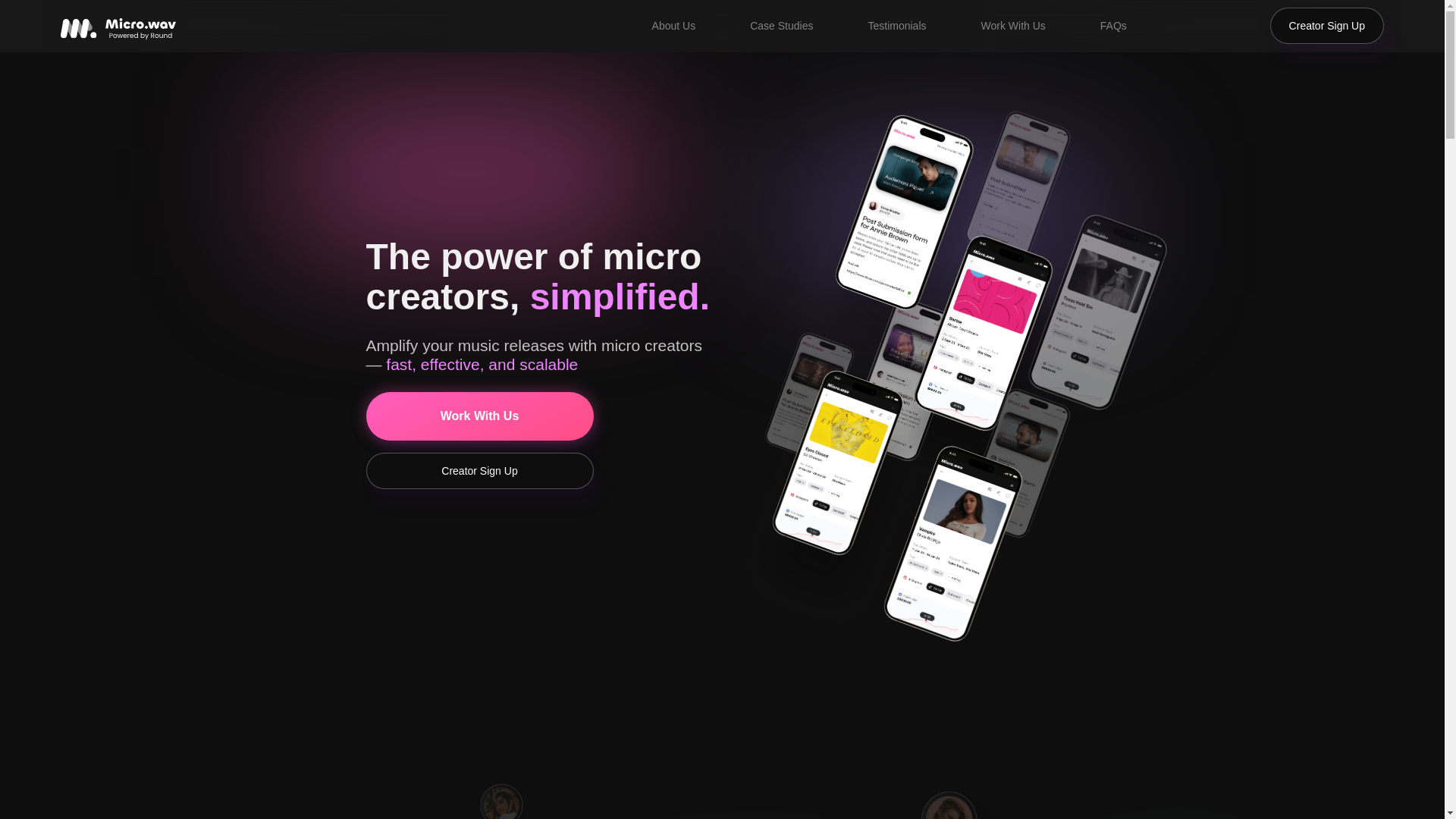 website screenshot of https://micro-wav.co/