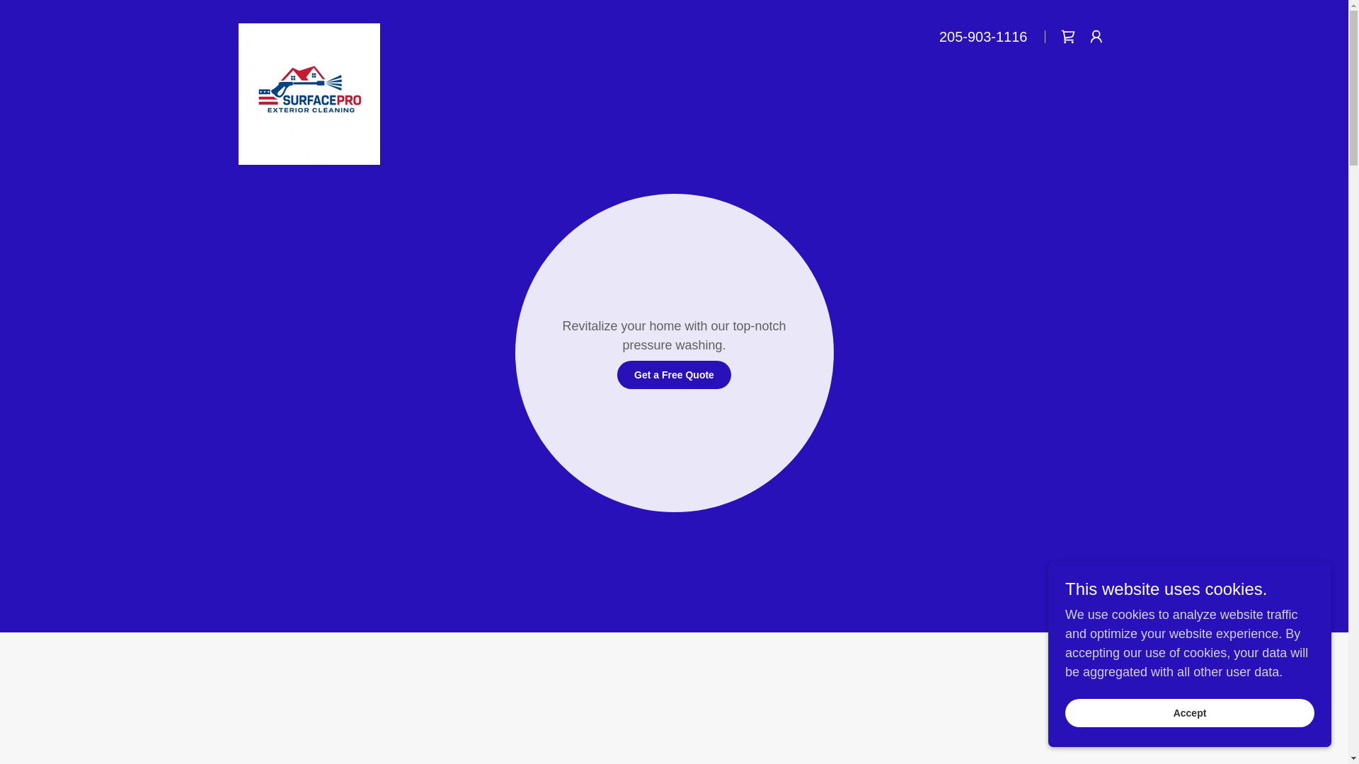 website screenshot of https://surfaceproexterior.com/