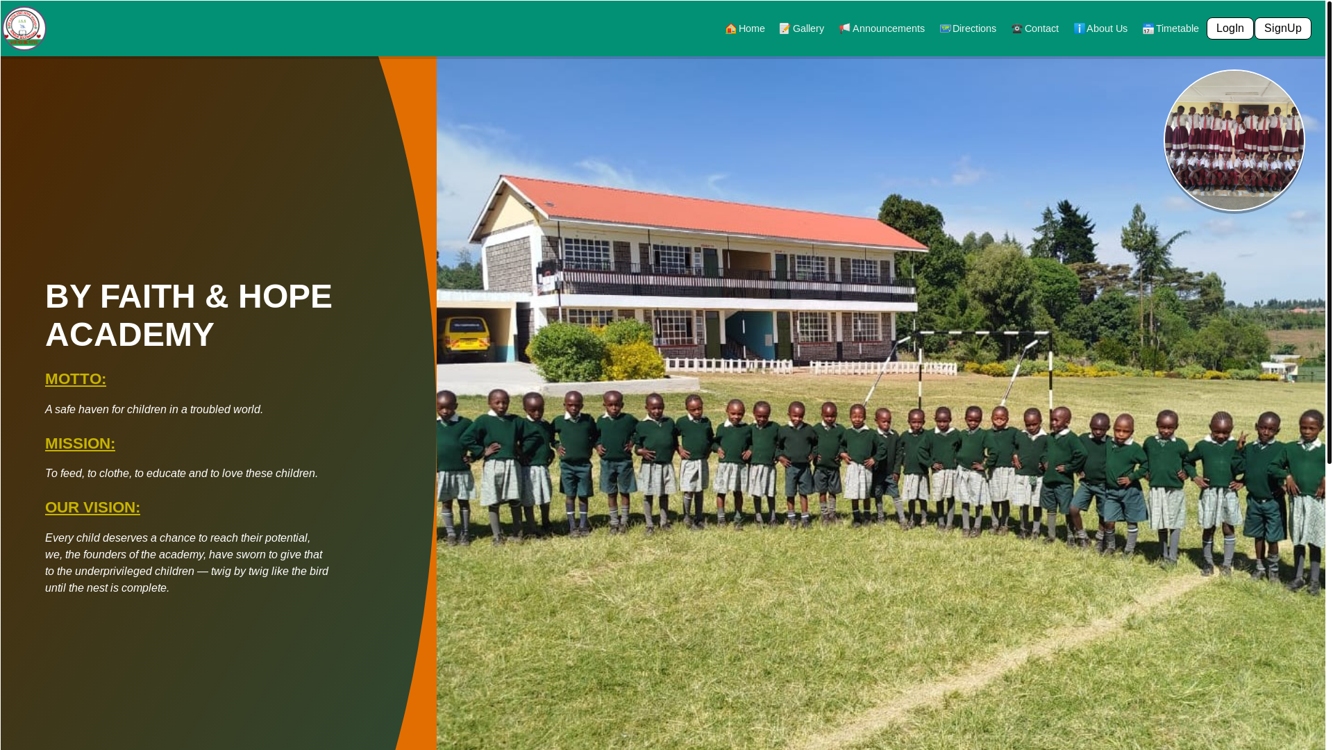 website screenshot of https://byfaithandhope.com/