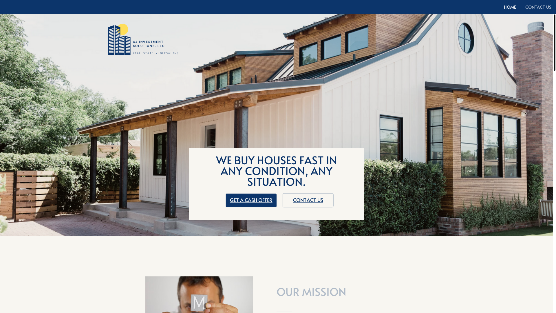 website screenshot of https://ajinvestmentsolutions.com/