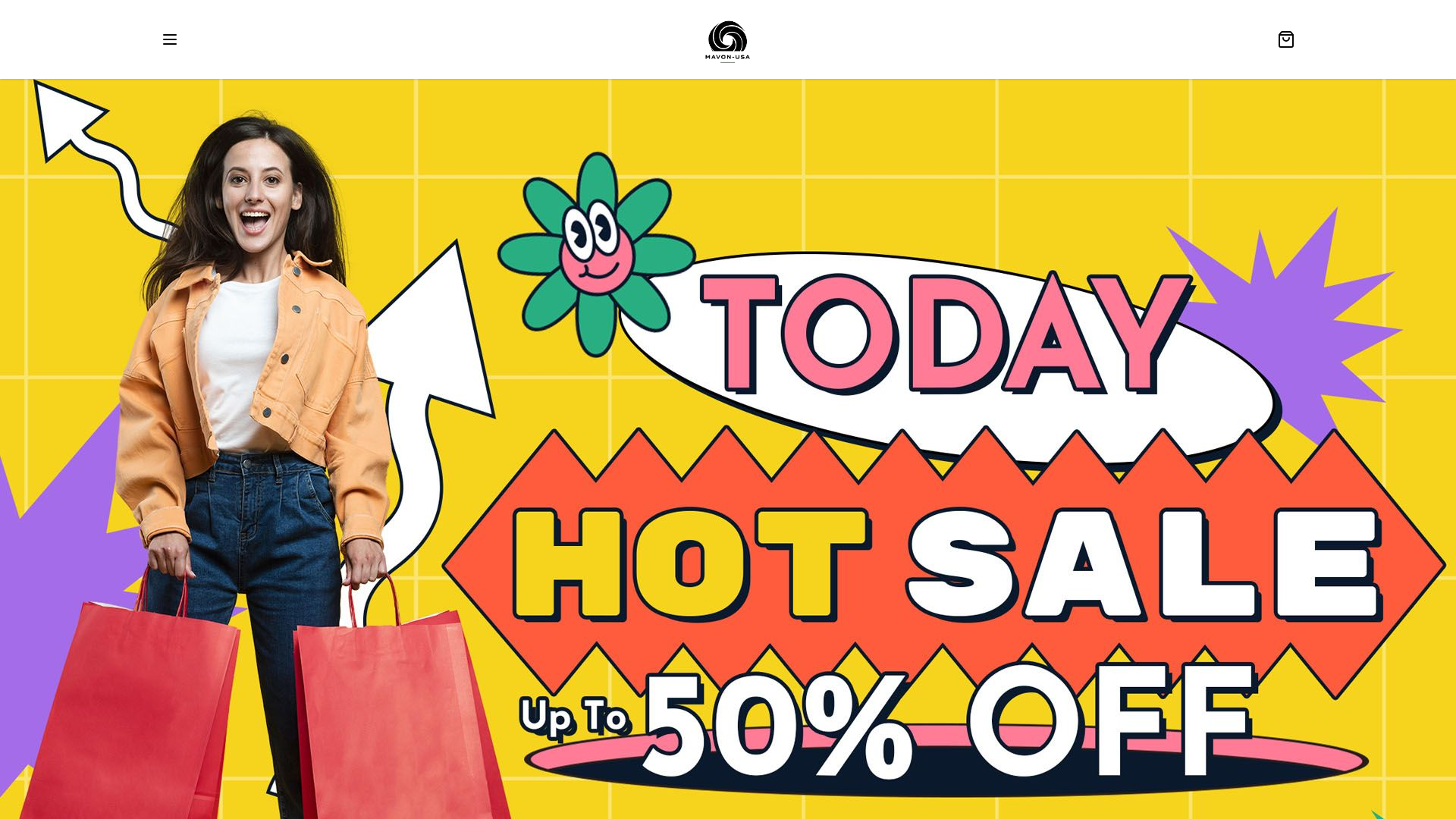 website screenshot of https://mavon-usa.com/