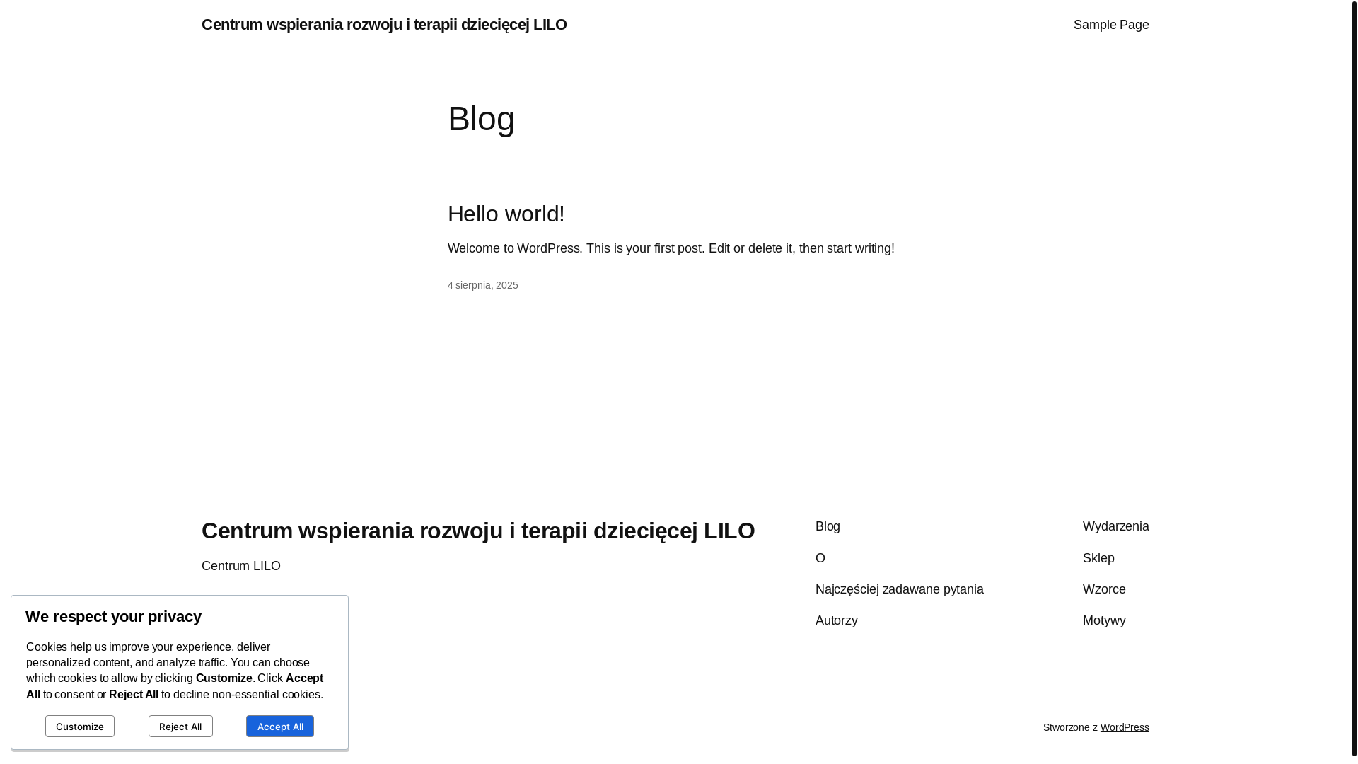 website screenshot of https://centrumlilo.pl/