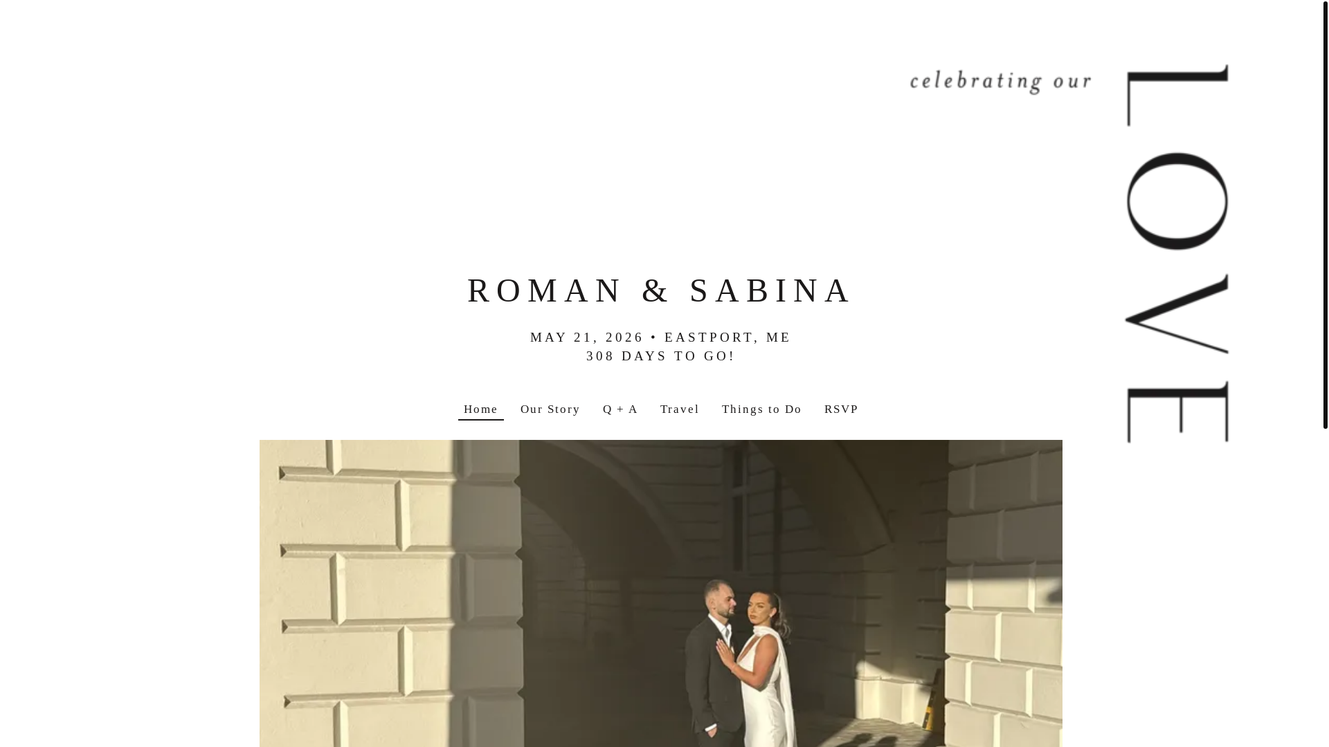 website screenshot of https://romanandsabina.com/