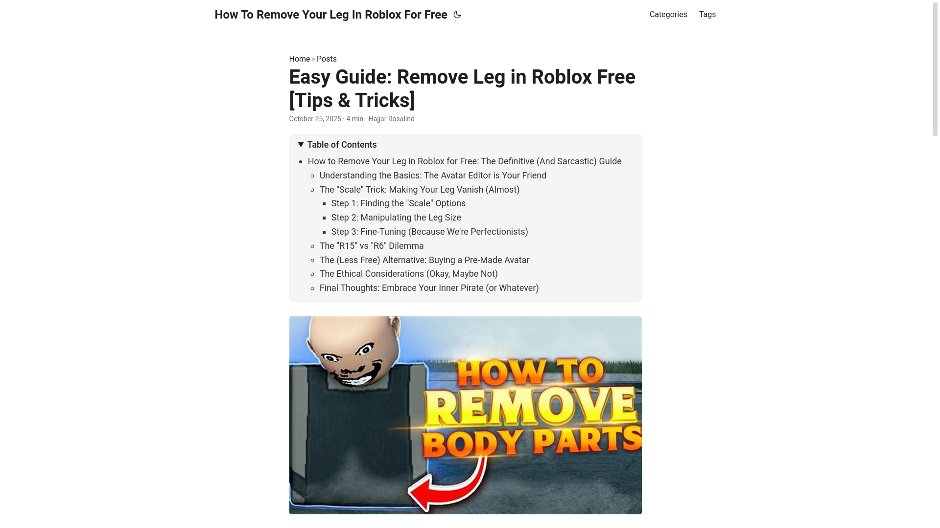 website screenshot of https://how-to-remove-your-leg-in-roblox-for-free.pages.dev/