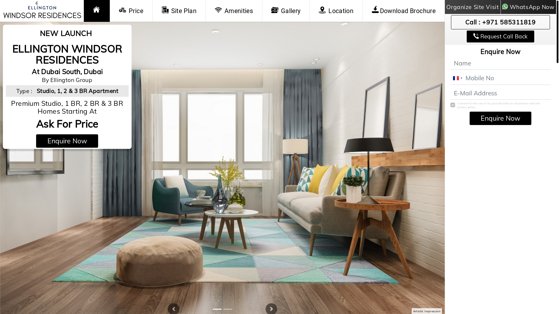 website screenshot of https://ellington-eaton-square.com/