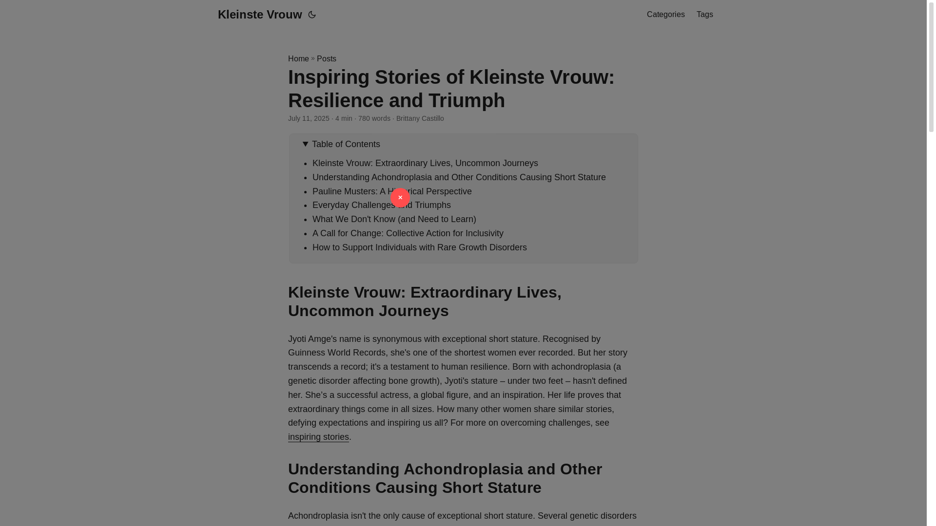 website screenshot of https://kleinste-vrouw20250714.pages.dev/