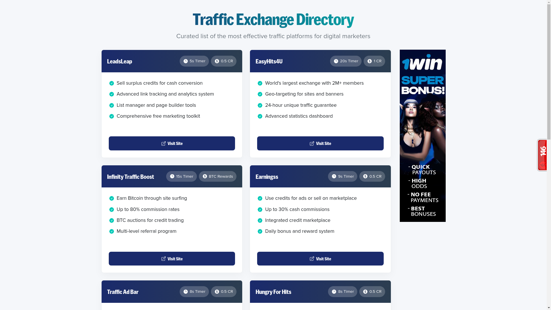 website screenshot of https://exchangedirectory.pages.dev/